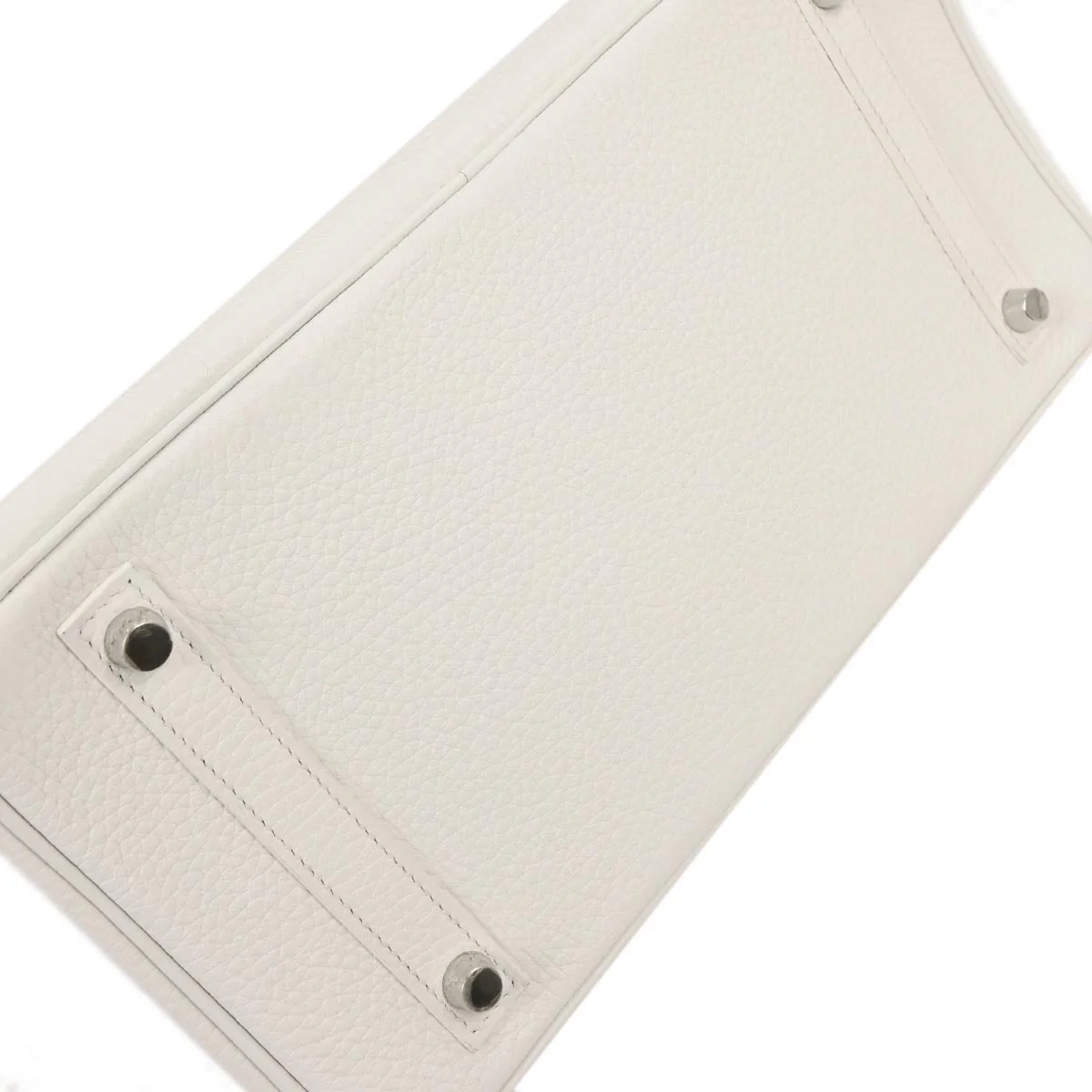 Hermes White Taurillon Clemence Birkin 30 Handbag - Image 6