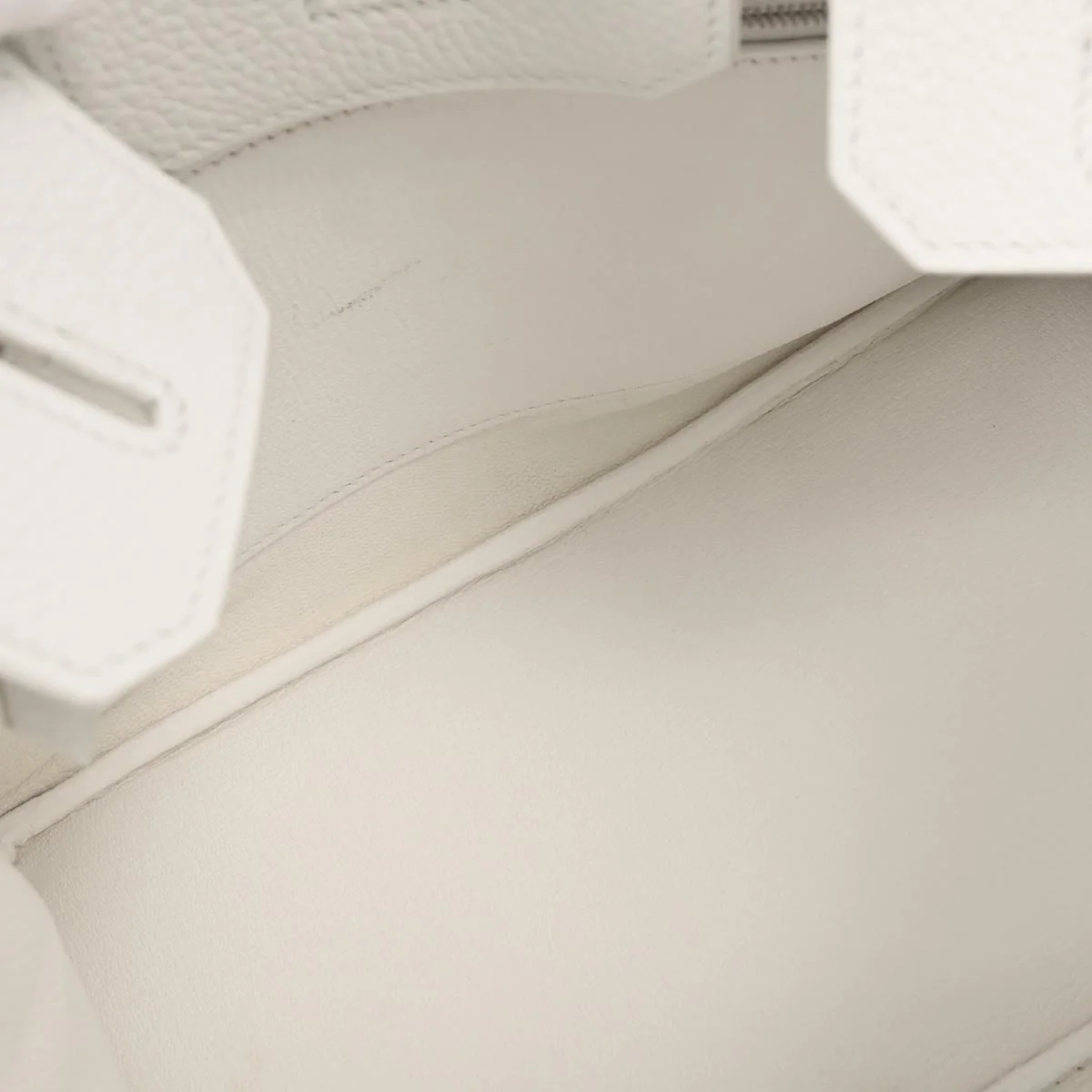 Hermes White Taurillon Clemence Birkin 30 Handbag - Image 8