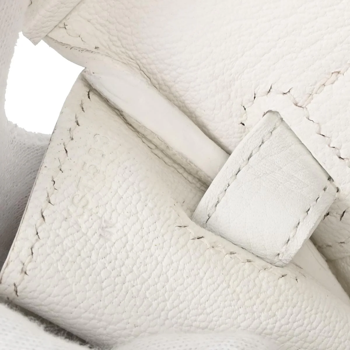 Hermes White Taurillon Clemence Birkin 30 Handbag - Image 9
