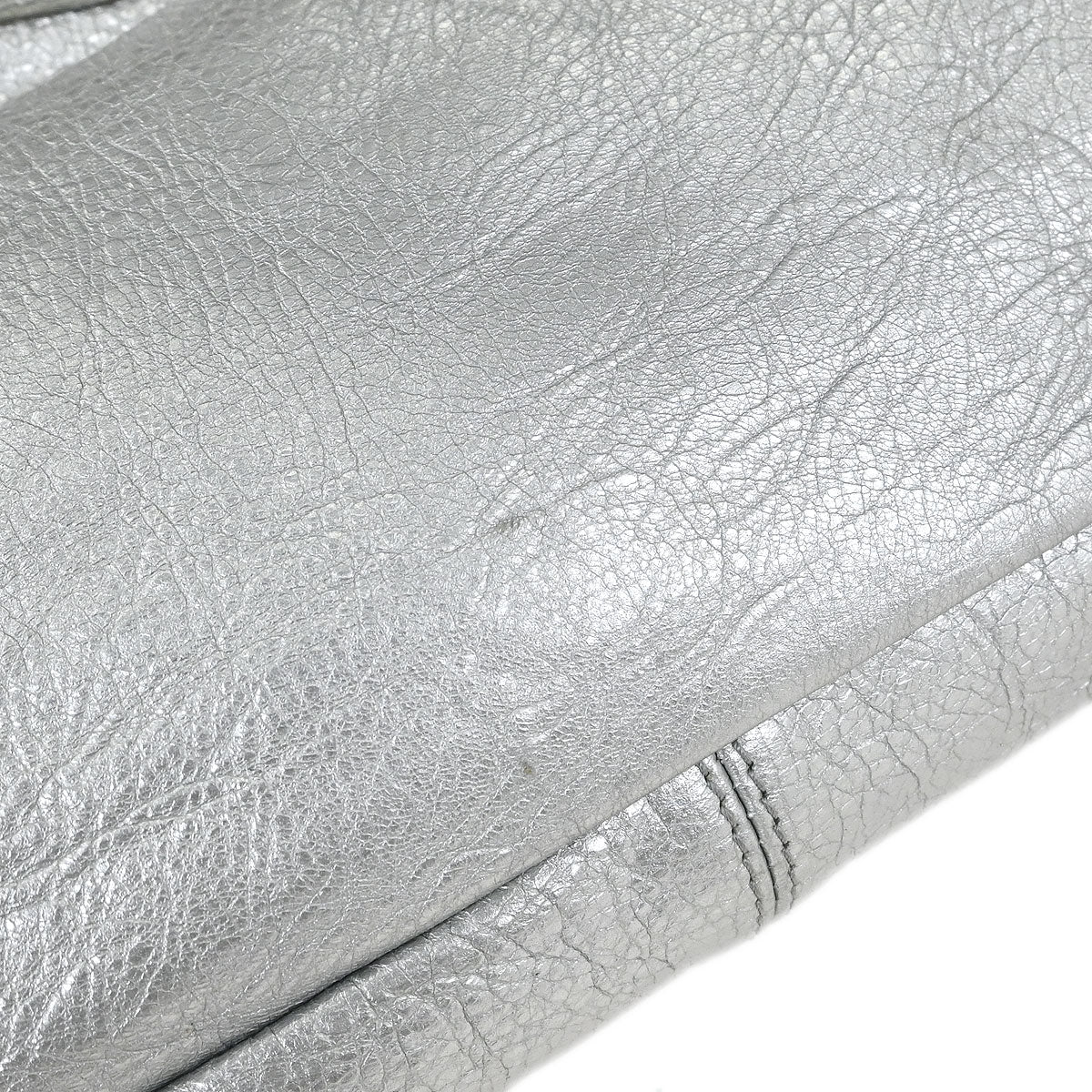 Balenciaga Silver Lambskin The First 2way Shoulder Handbag - Image 3