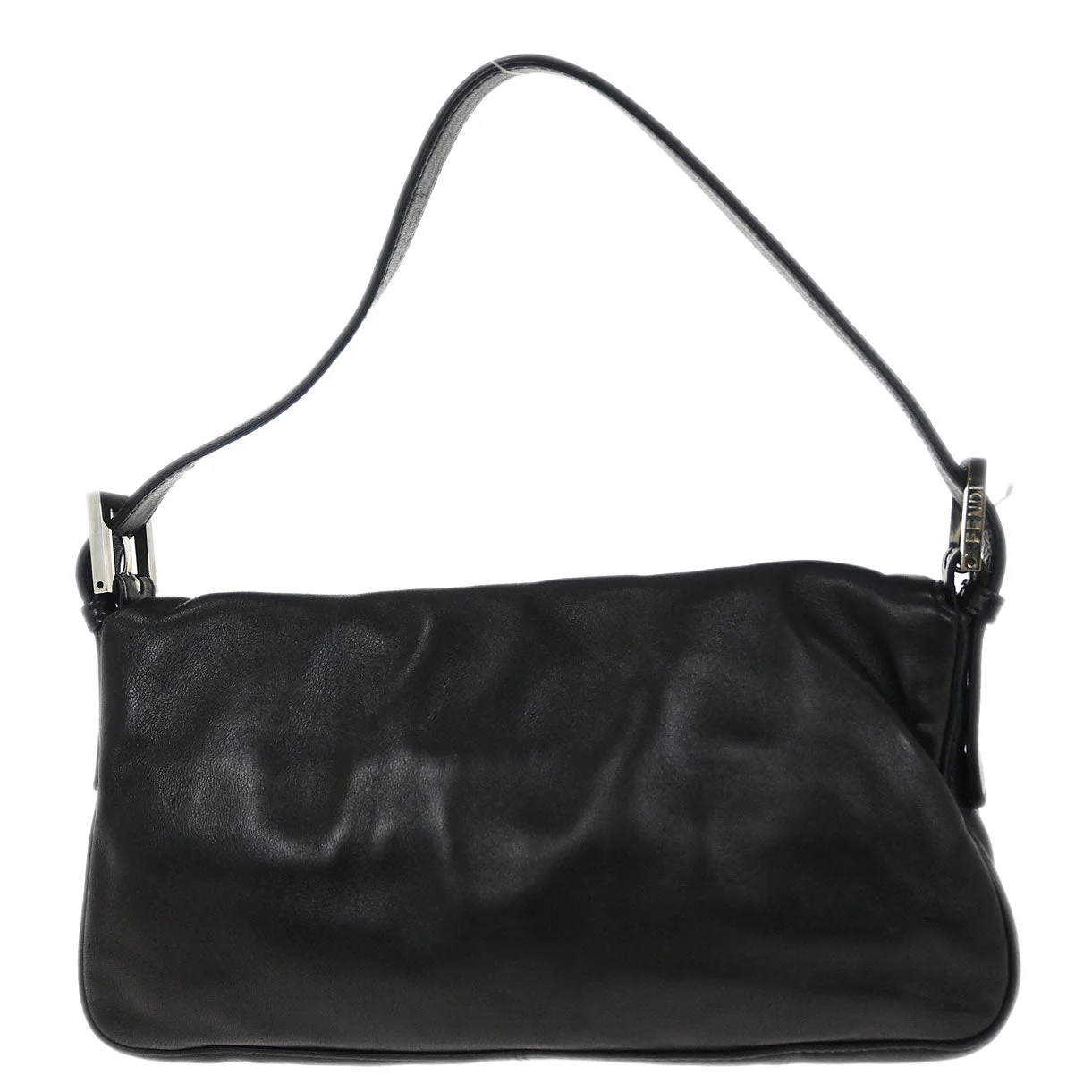 Fendi Black Lambskin Baguette Handbag - Image 2