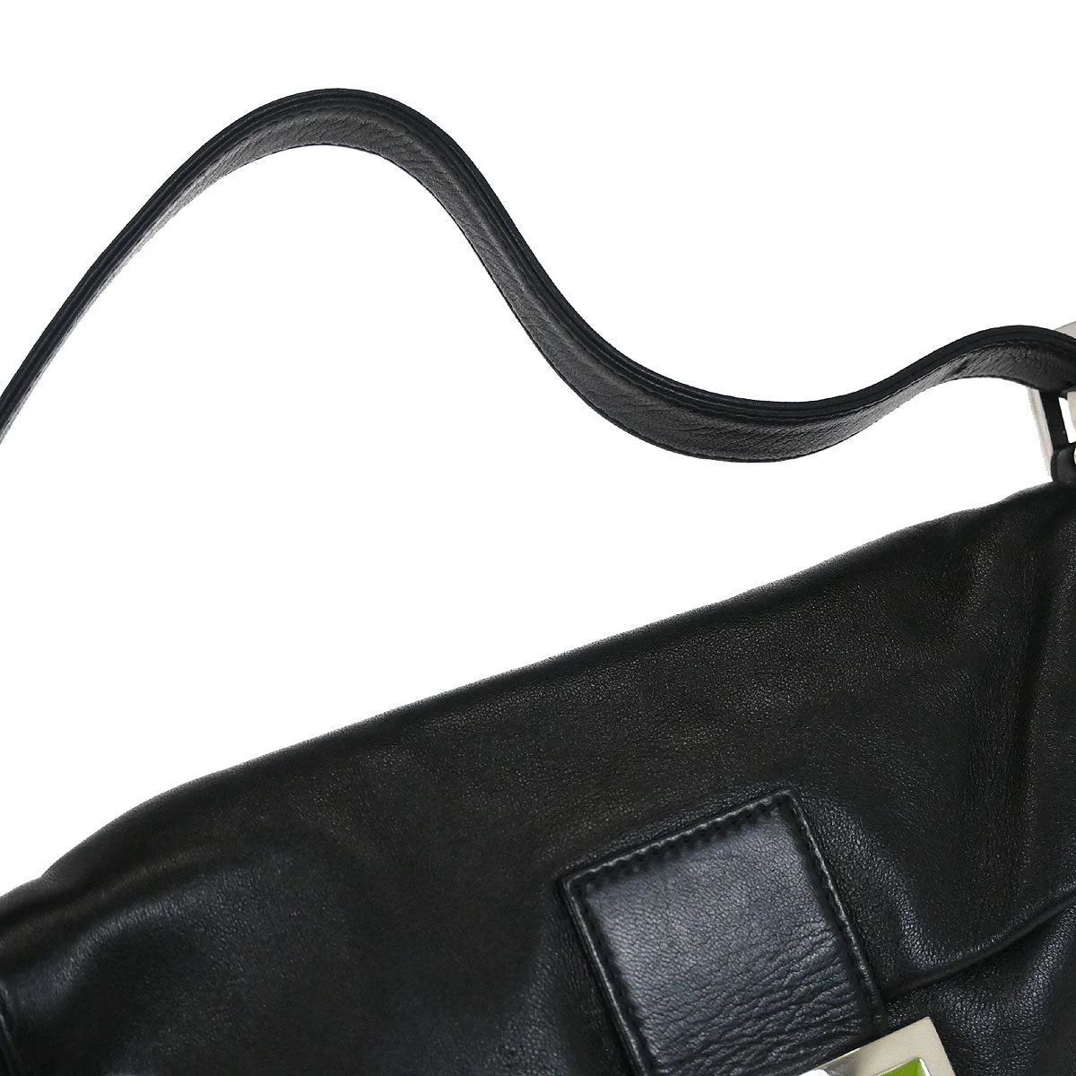 Fendi Black Lambskin Baguette Handbag - Image 4