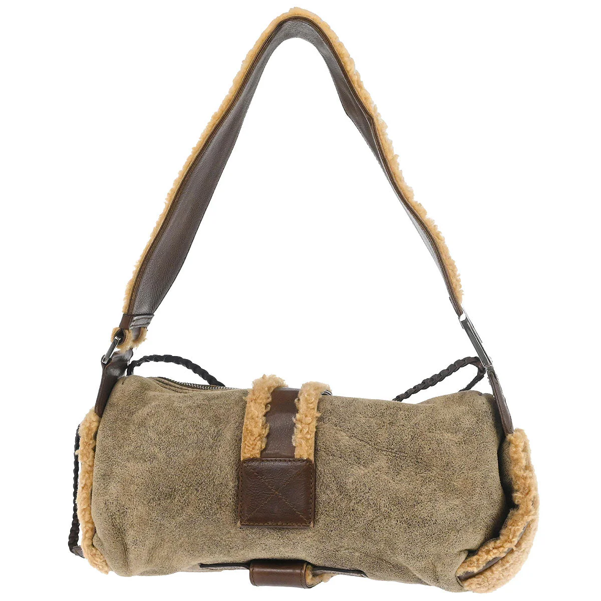 Christian Dior Beige Mouton Flight Handbag - Image 2