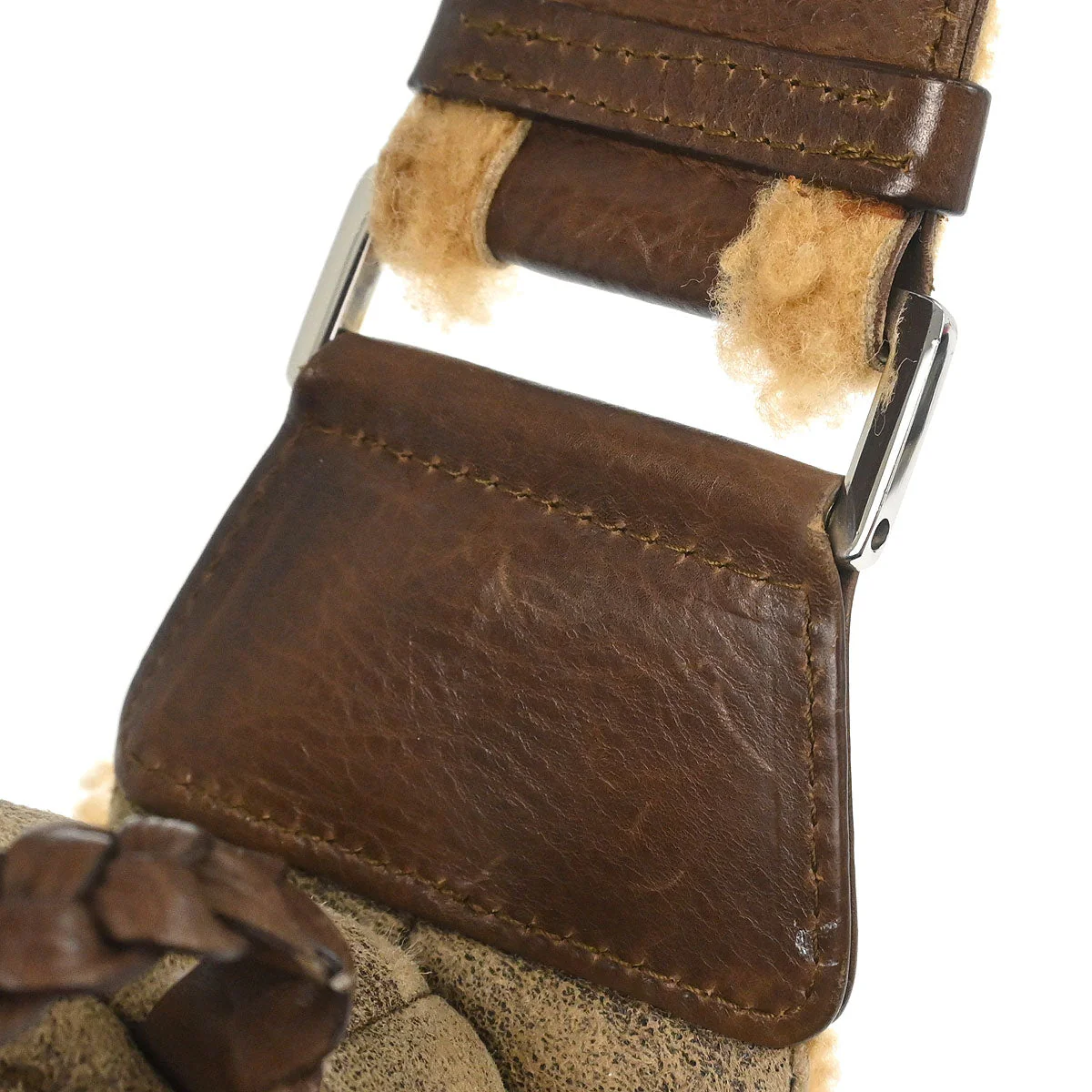 Christian Dior Beige Mouton Flight Handbag - Image 7