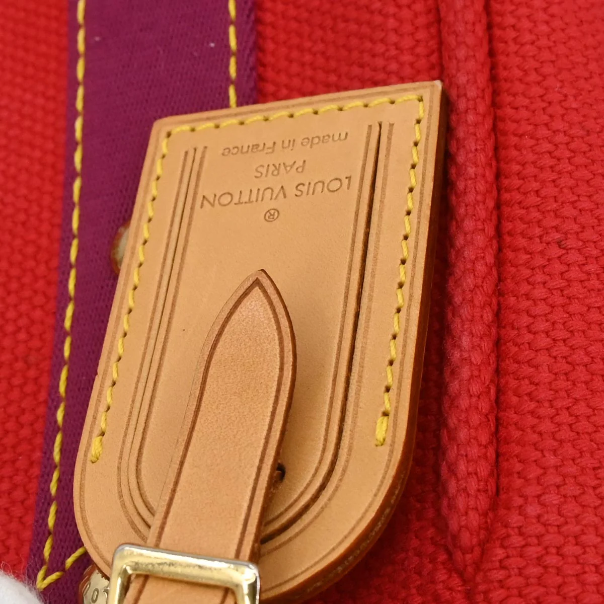 Louis Vuitton 2005 Red Purple Antigua Cabas PM Tote Bag M40037 - Image 5