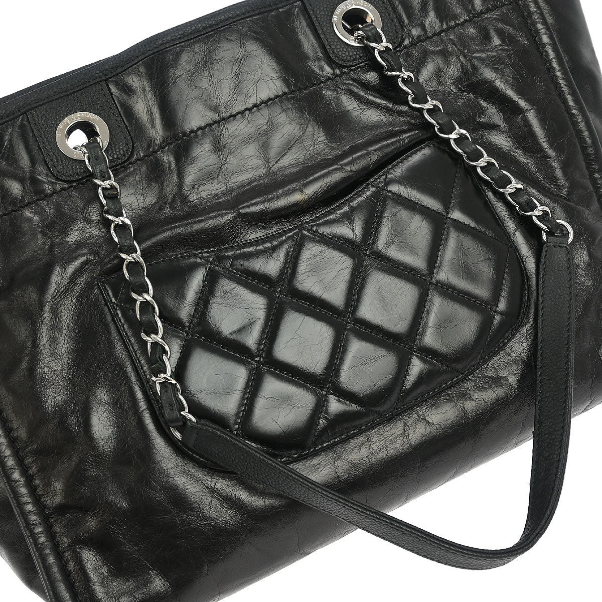 Chanel 2016-2017 Black Calfskin Small Deauville Tote Bag - Image 4
