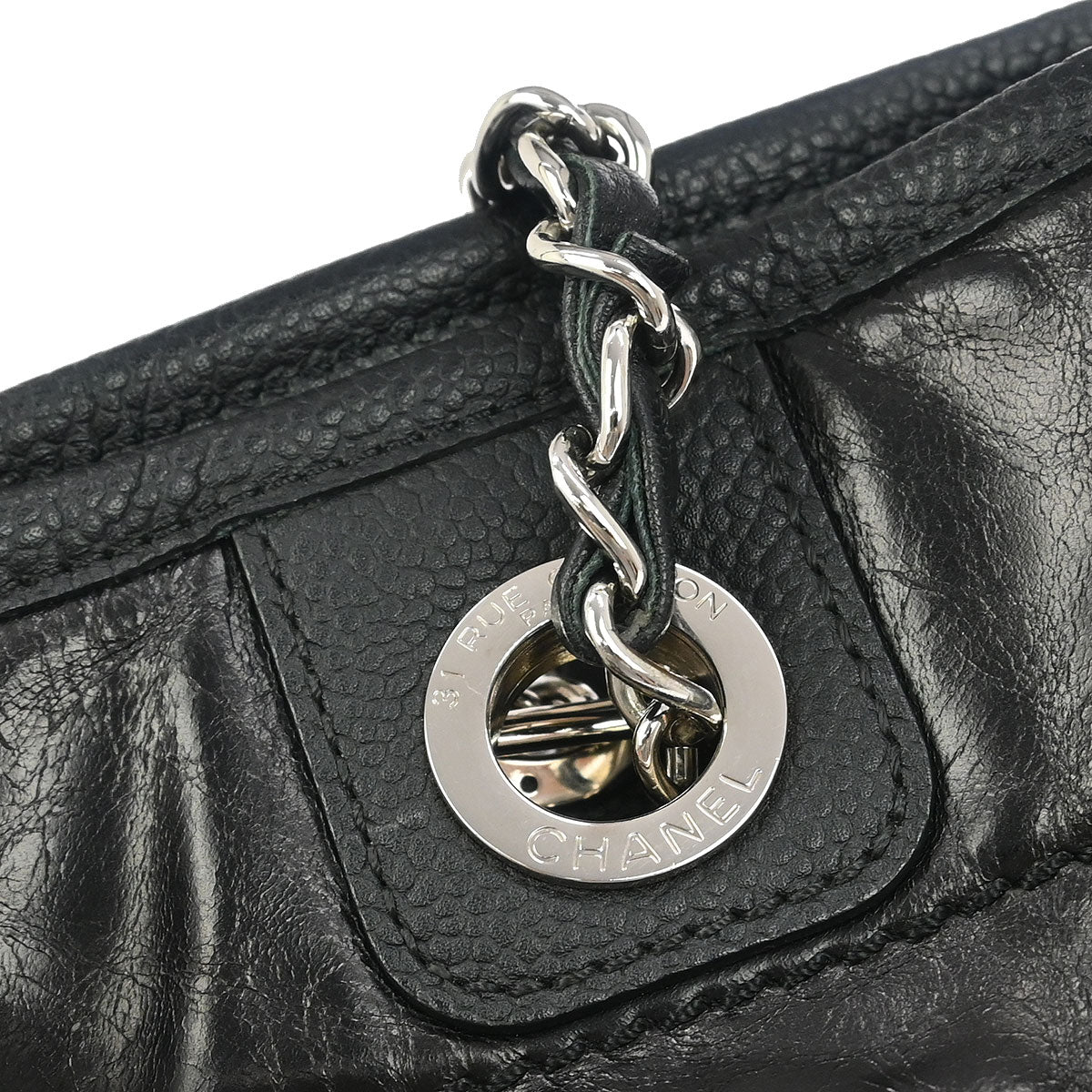 Chanel 2016-2017 Black Calfskin Small Deauville Tote Bag - Image 6