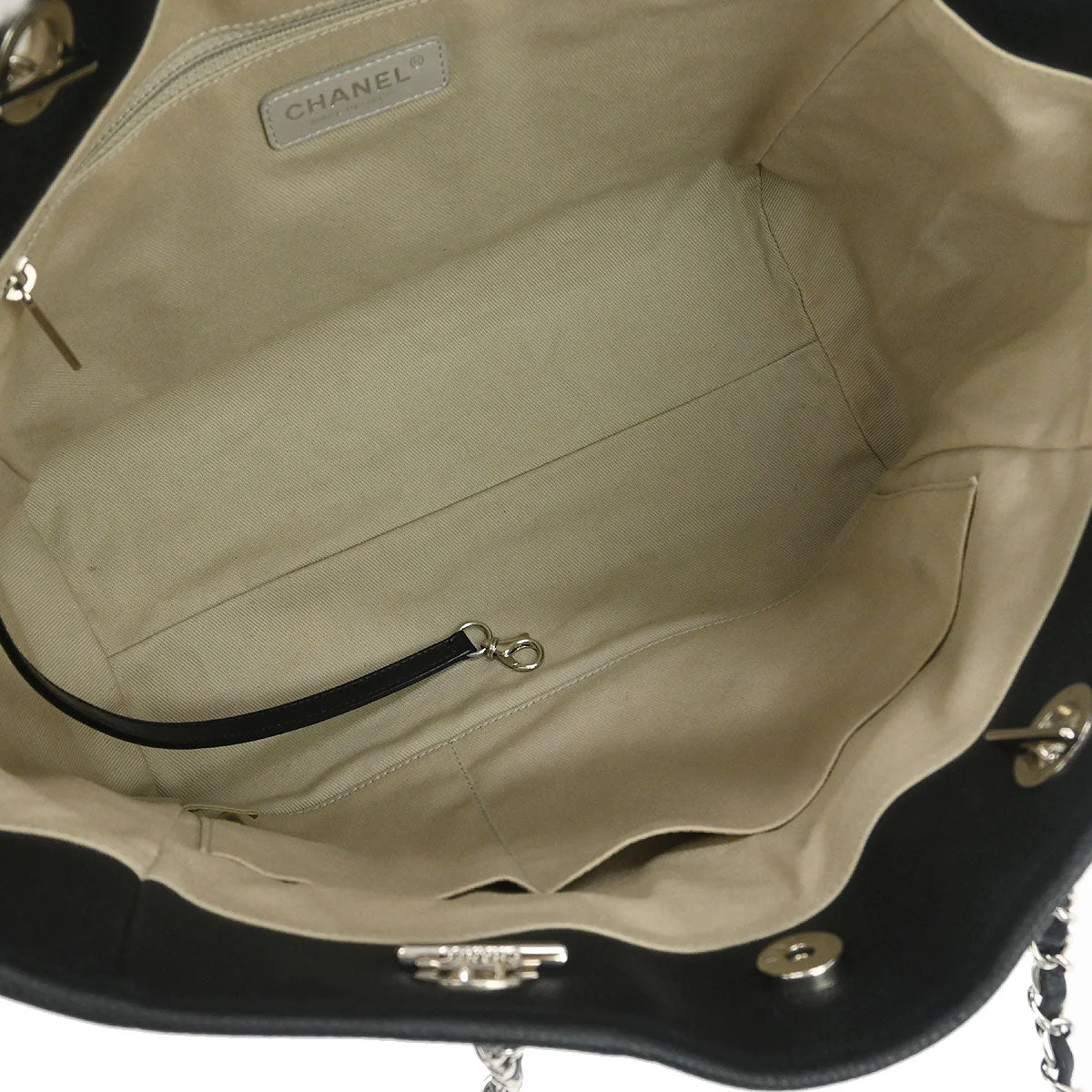 Chanel 2016-2017 Black Calfskin Small Deauville Tote Bag - Image 7