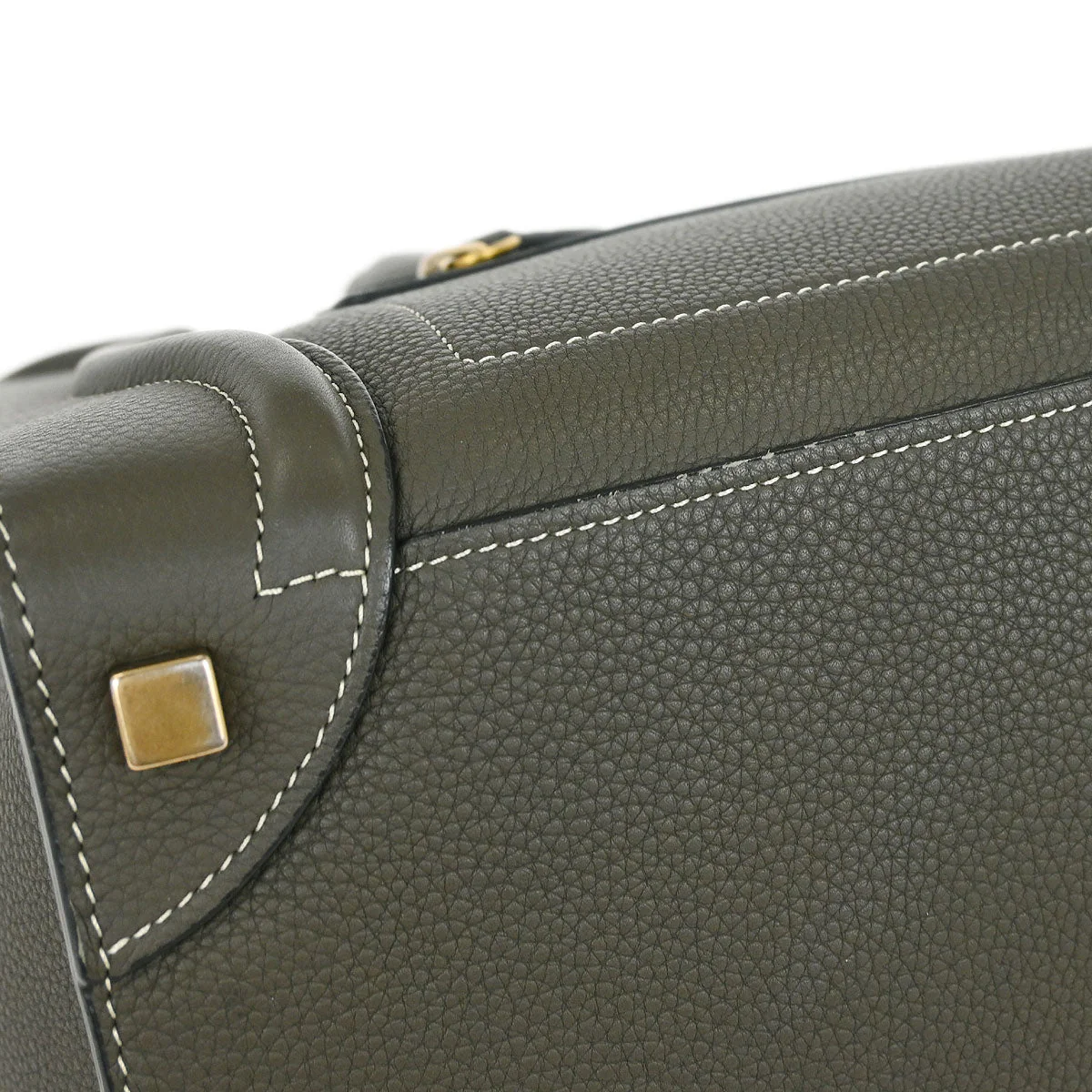 Celine Gray Leather Micro Luggage Tote Bag - Image 3
