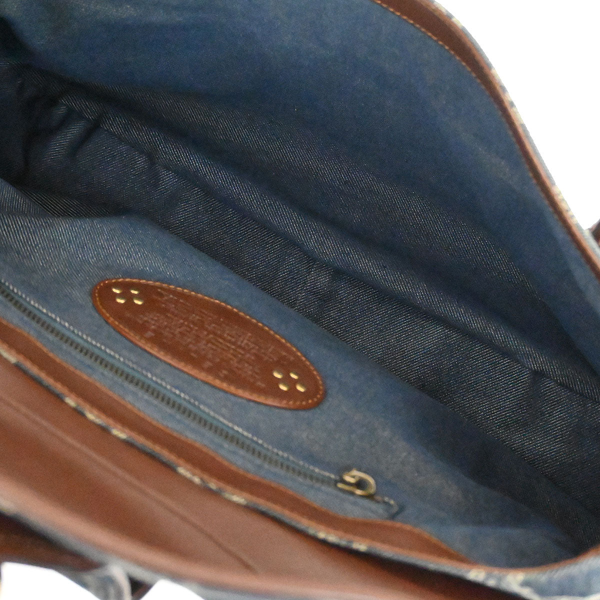 Celine Blue Denim Macadam Handbag - Image 8