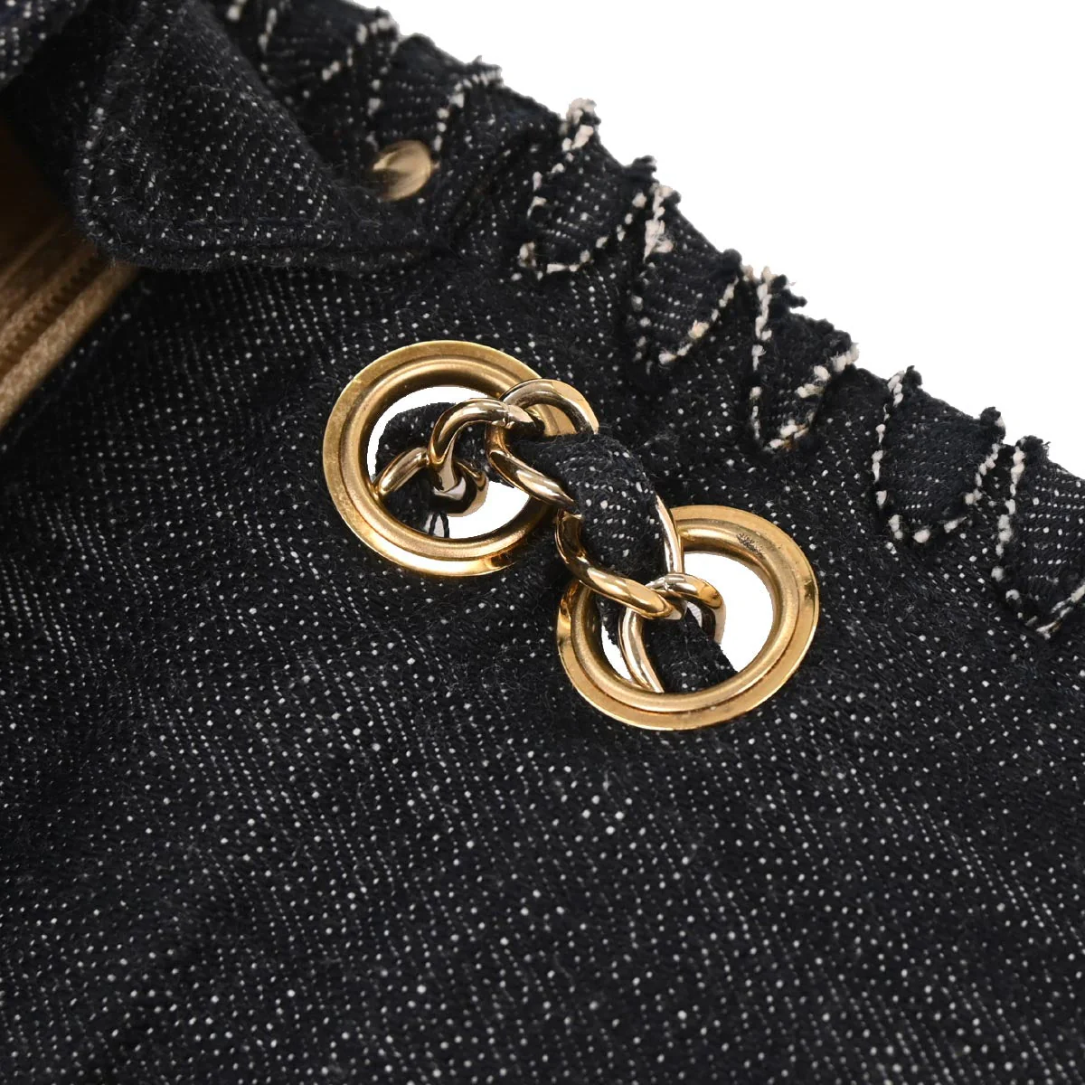 Chanel Indigo Denim Night Flight Mademoiselle Lock Shoulder Bag - Image 10