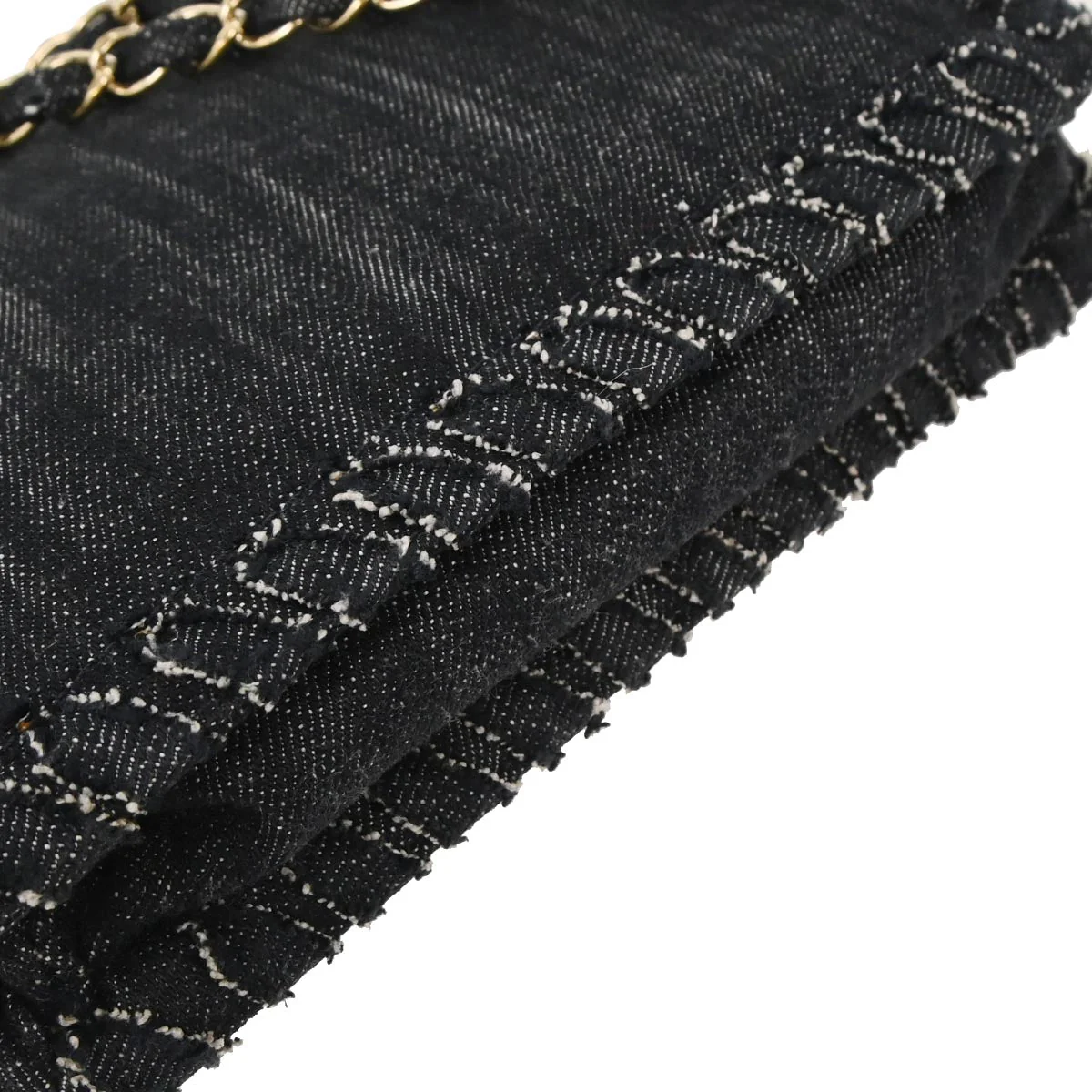 Chanel Indigo Denim Night Flight Mademoiselle Lock Shoulder Bag - Image 3