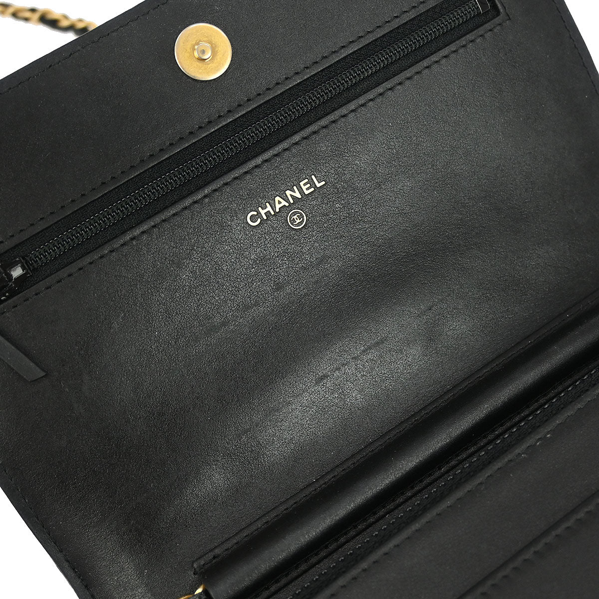 Boy Chanel 2017-2018 Black Caviar WOC Small Wallet on Chain Bag - Image 5