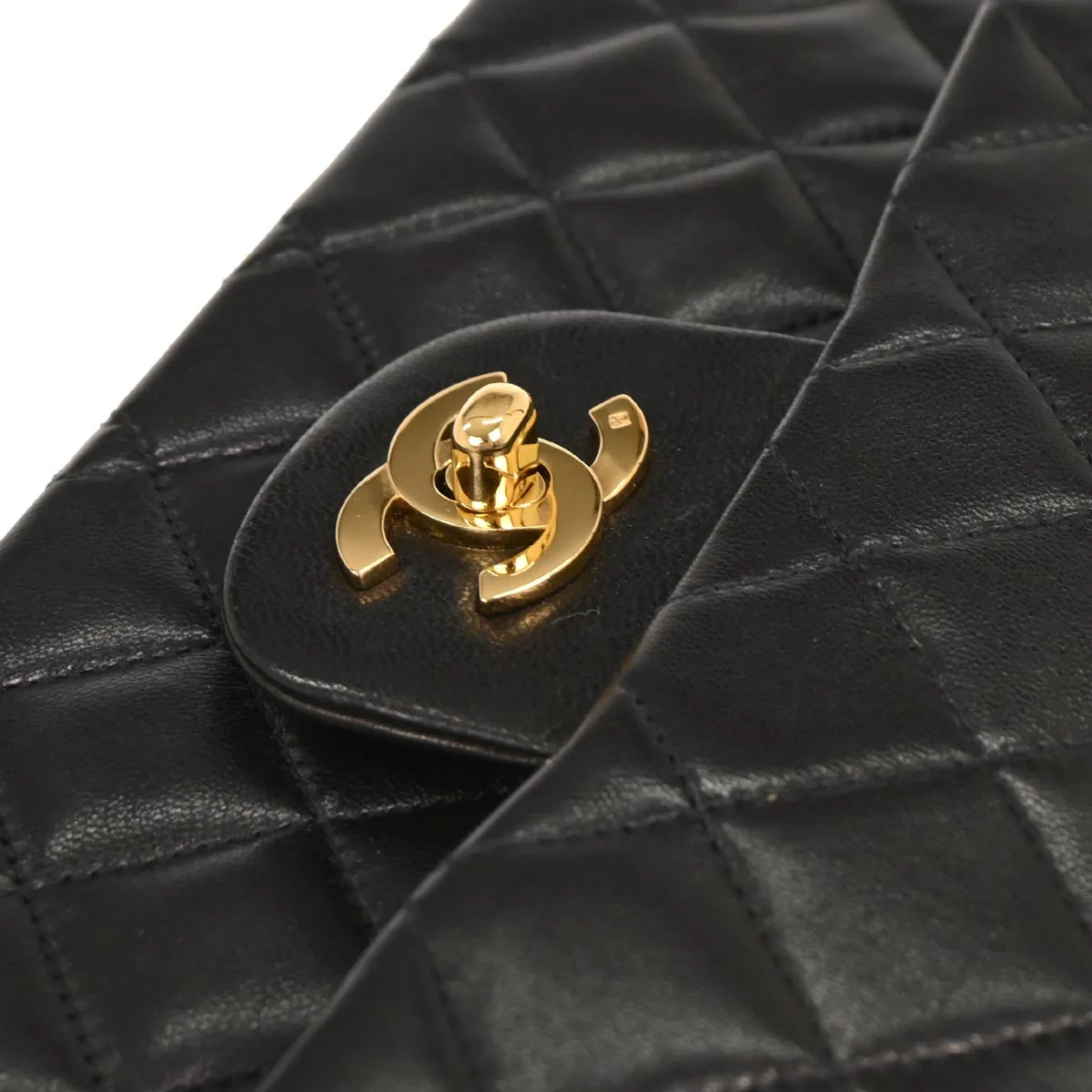 Chanel Black Lambskin Small Classic Double Flap Shoulder Bag - Image 5