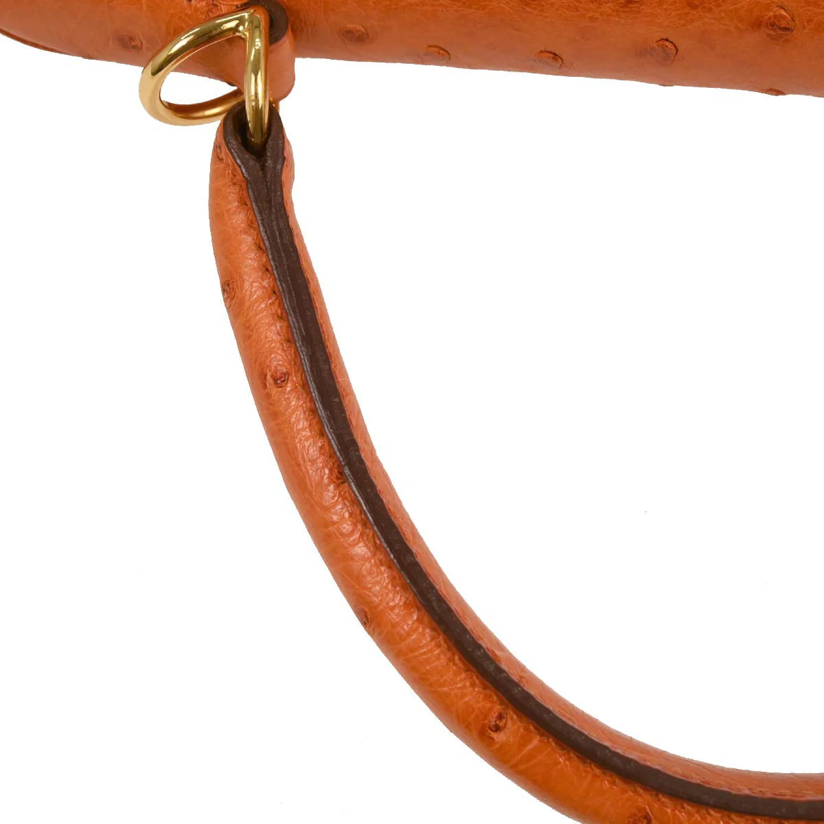 Hermes * Orange Ostrich Kelly 28 Sellier 2way Shoulder Handbag - Image 4