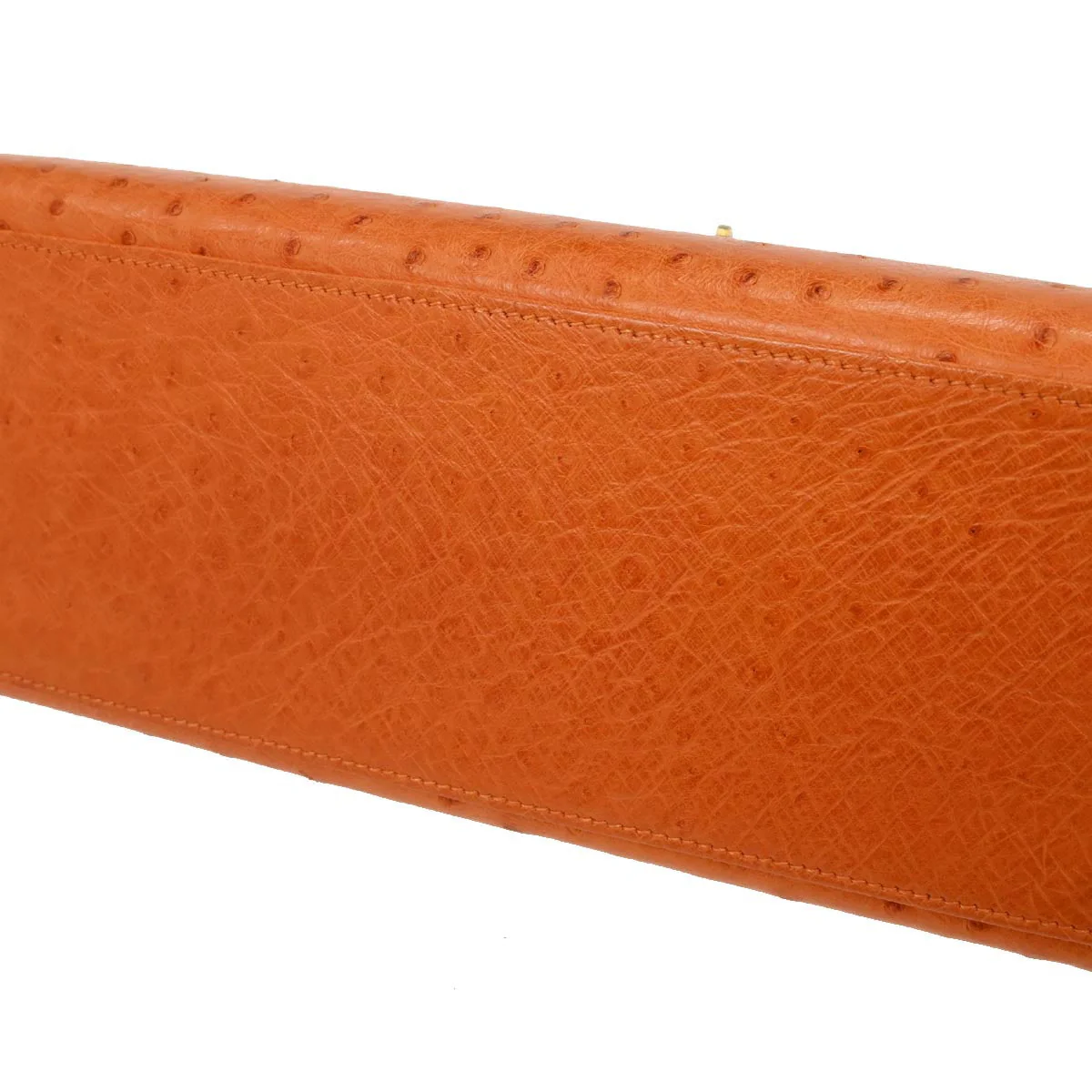 Hermes * Orange Ostrich Kelly 28 Sellier 2way Shoulder Handbag - Image 6