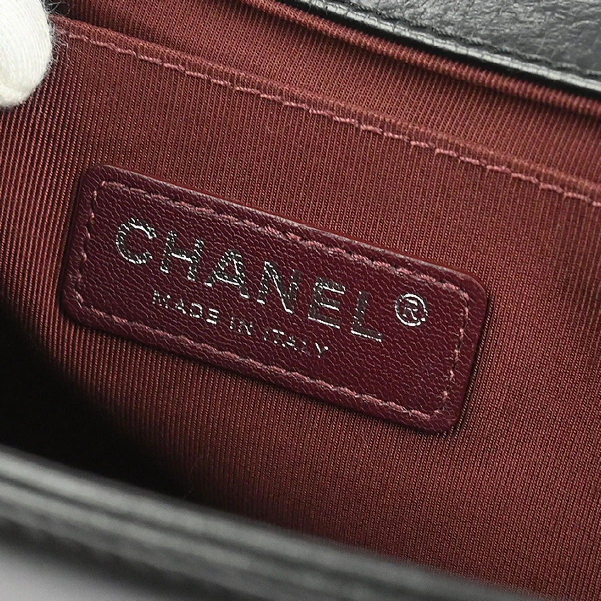 Boy Chanel 2014-2015 Black Lambskin Medium Shoulder Bag - Image 9