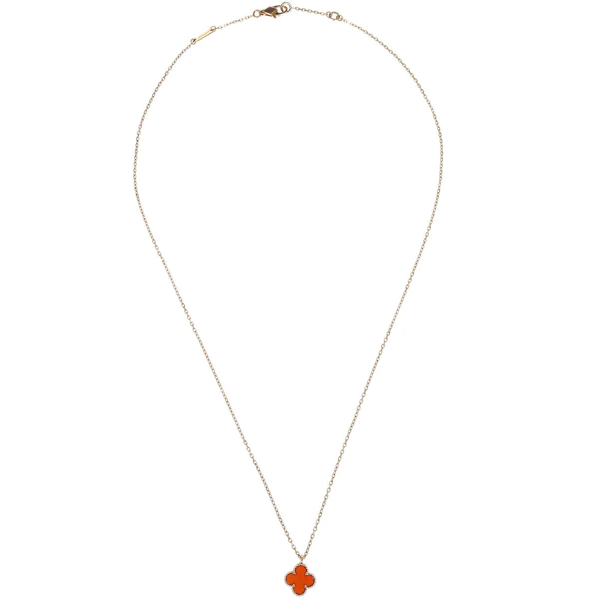 Van Cleef & Arpels Sweet Alhambra Necklace Carnelian Au750 JA502227 Jewelry - Image 2