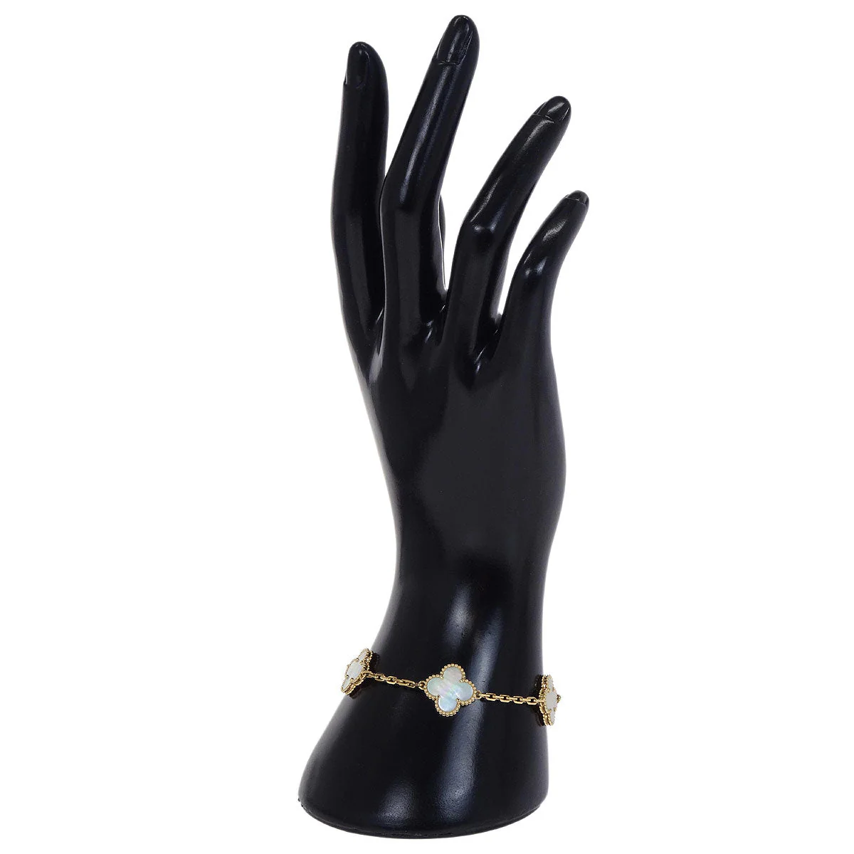 Van Cleef & Arpels Alhambra Bracelet Mother of Pearl Gold Au750 Jewelry - Image 2