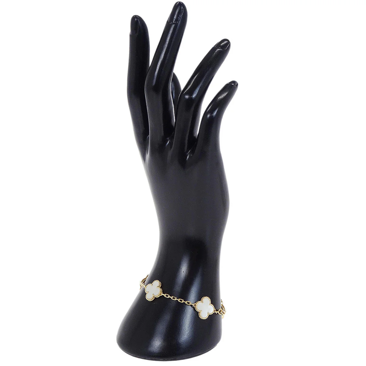 Van Cleef & Arpels Alhambra Bracelet Mother of Pearl Gold Au750 Jewelry - Image 2