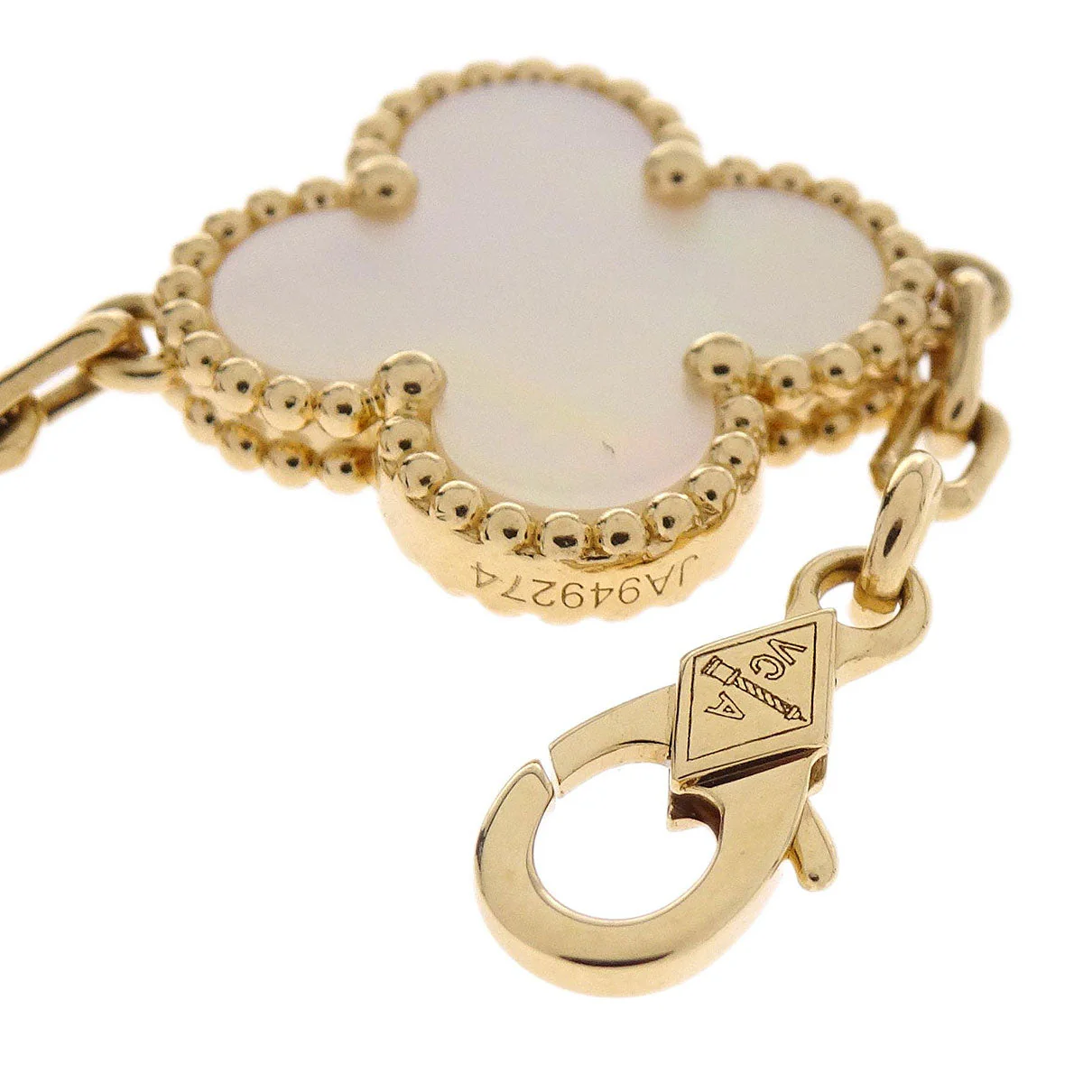 Van Cleef & Arpels Alhambra Bracelet Mother of Pearl Gold Au750 Jewelry - Image 3