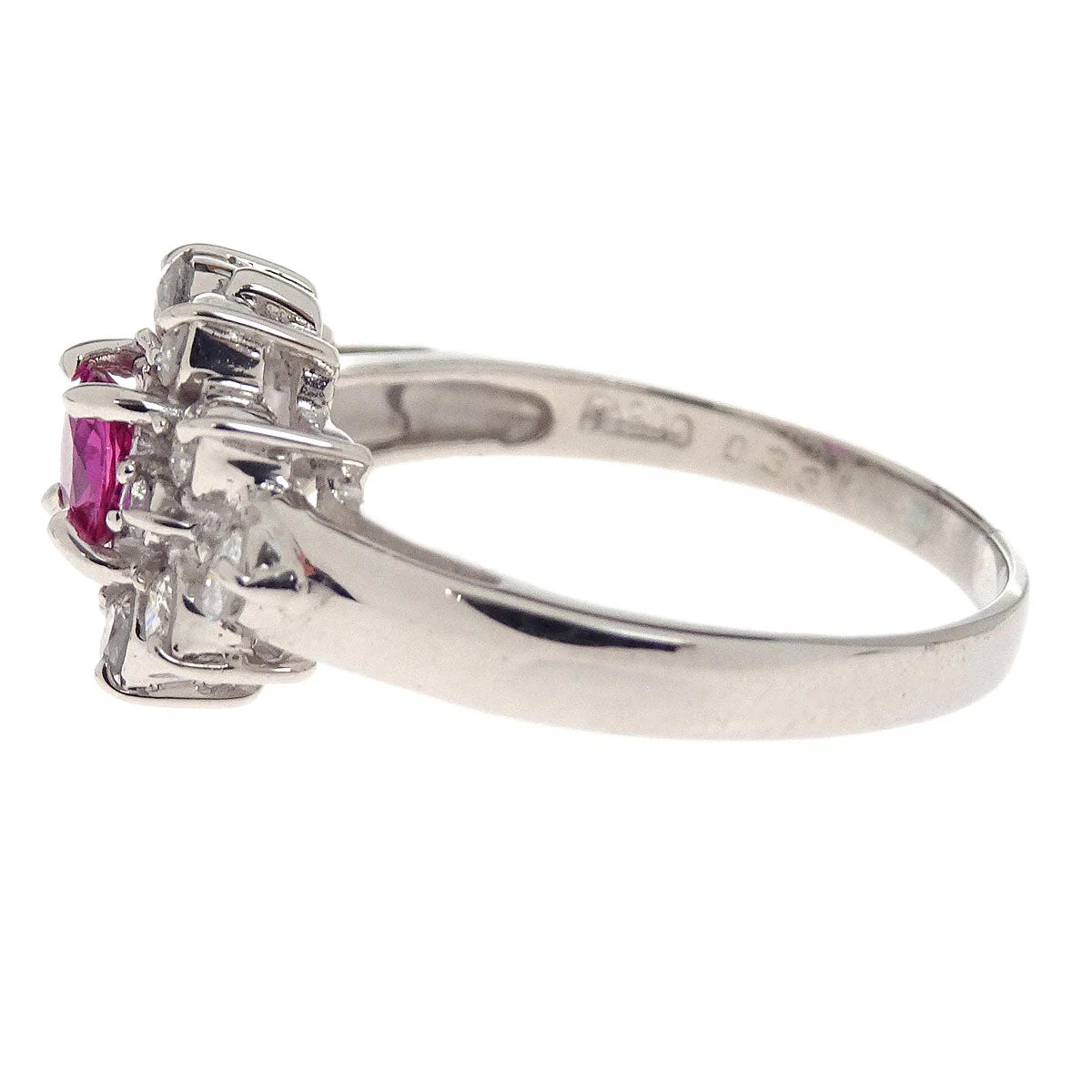 Ring Pt900 Ruby Diamond Silver #50 Jewelry - Image 2