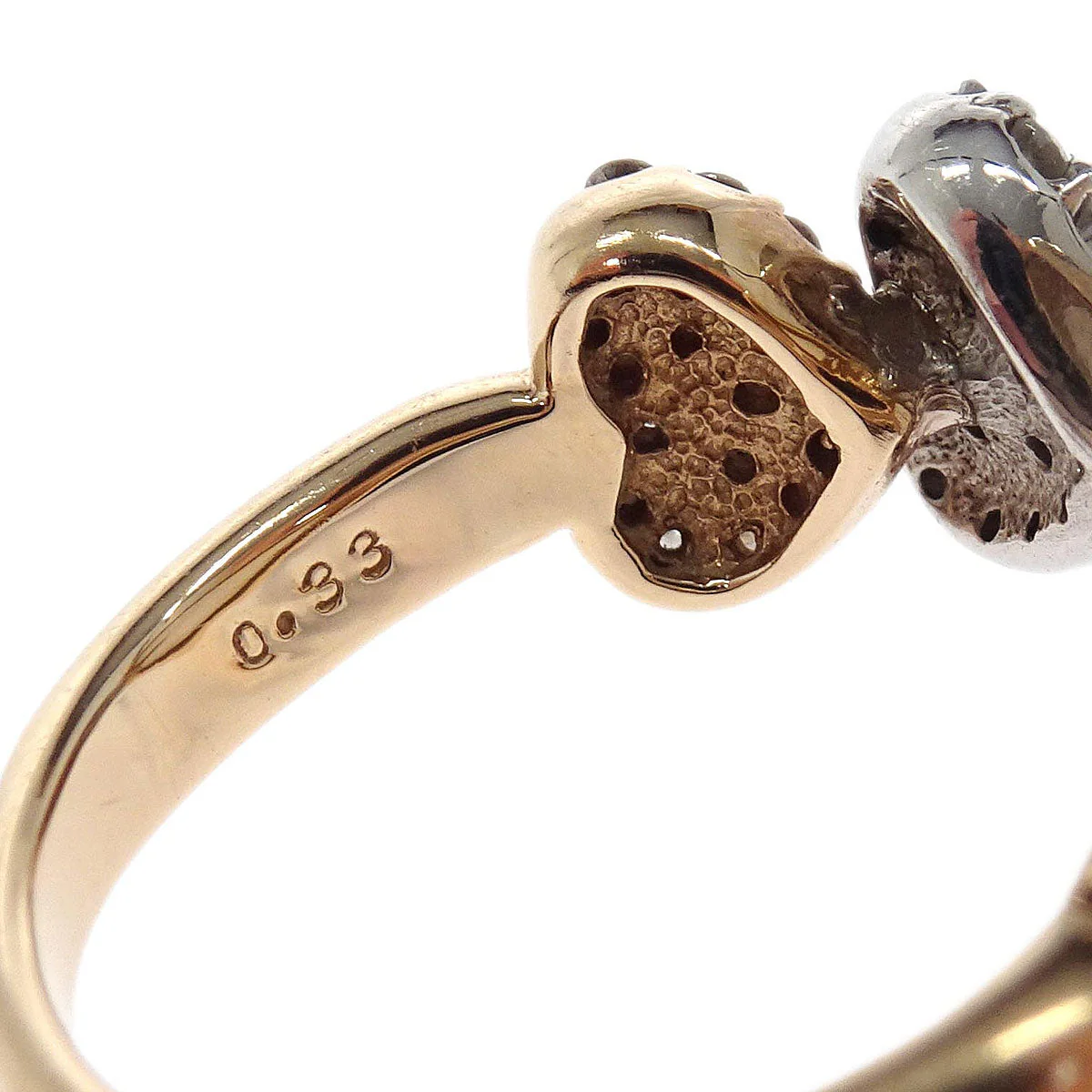 Ring 18K Pt900 Genuine Pearl Diamond Gold #51 Jewelry - Image 4