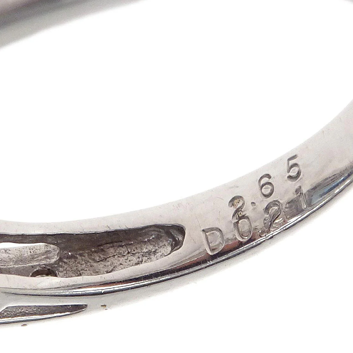 Ring 18KWG Silver Blue Topaz Diamond #52 Jewelry - Image 4