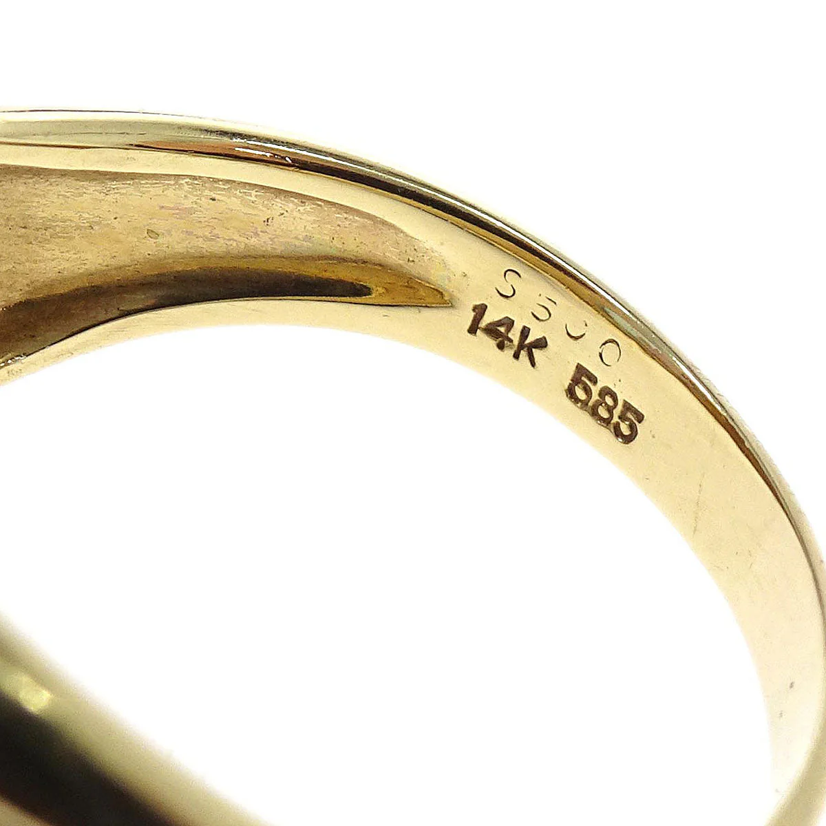 Ring 14K Blue Topaz Diamond Gold #56 Jewelry - Image 3
