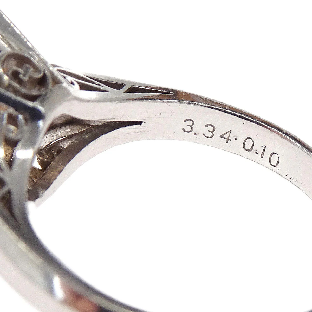 Ring Pt900 Imperial Topaz Diamond #51 Jewelry - Image 3
