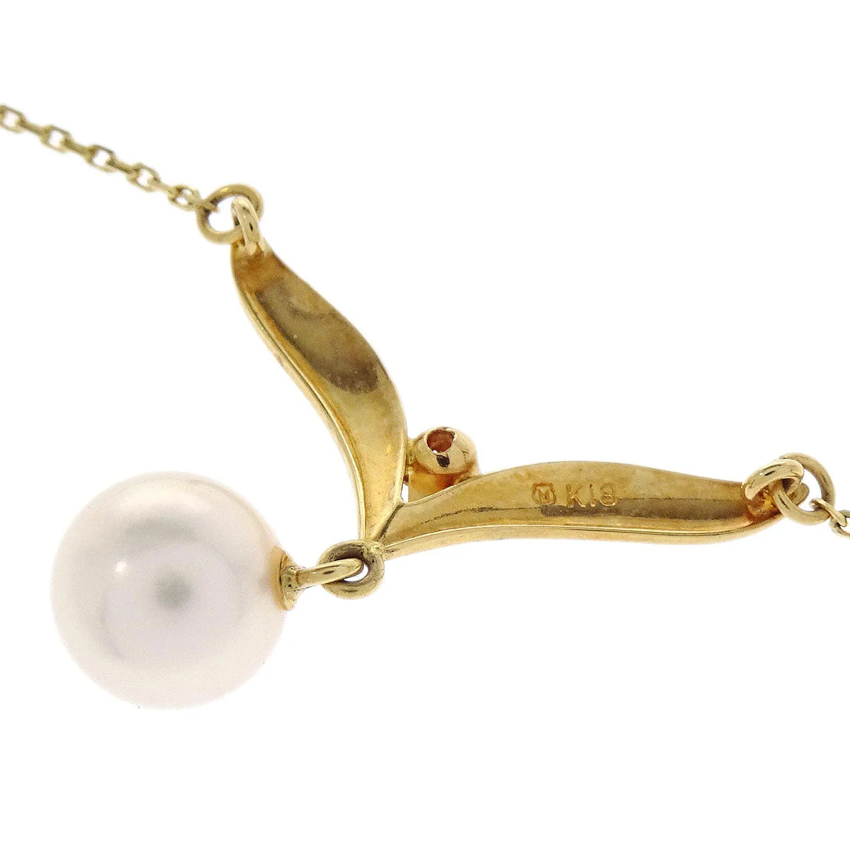 Mikimoto Pendant Necklace 18K Pearl Diamond Jewelry - Image 3