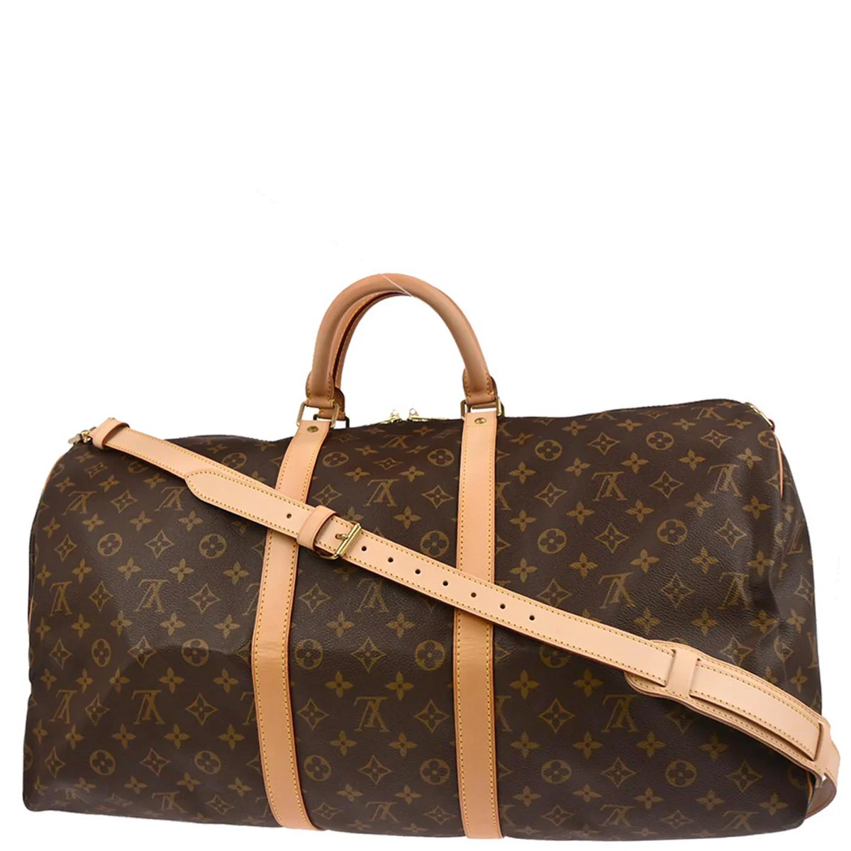 Louis Vuitton 2002 Monogram Keepall Bandouliere 55 Duffle Bag M41414 - Image 2