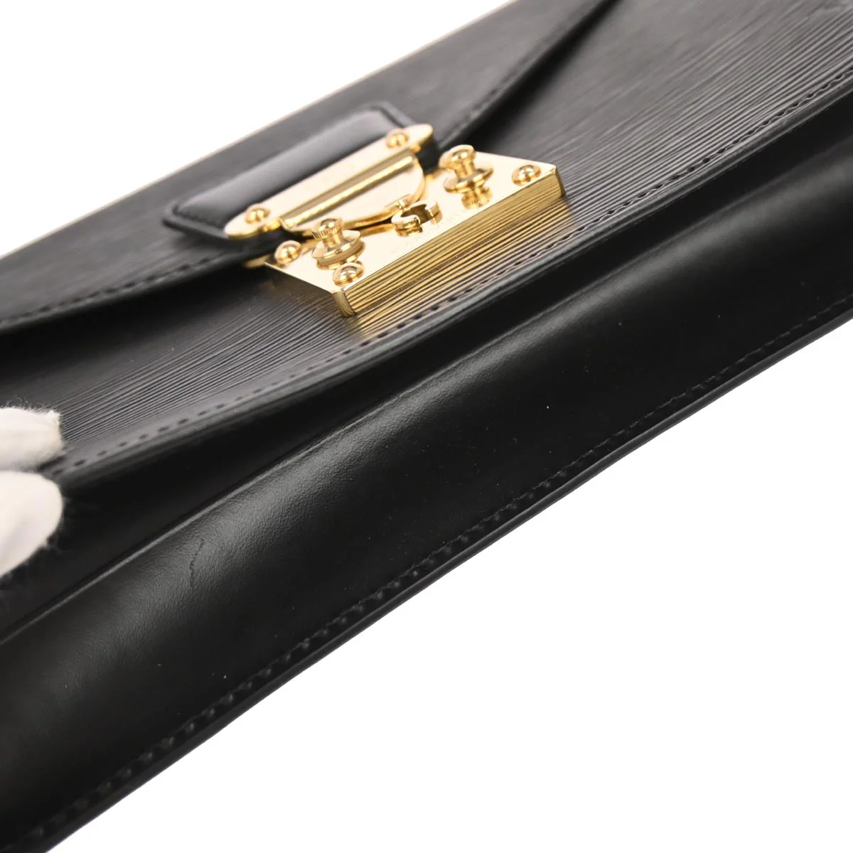 Louis Vuitton 2001 Black Epi Pochette Serie Dragonne Clutch Bag M52612 - Image 6