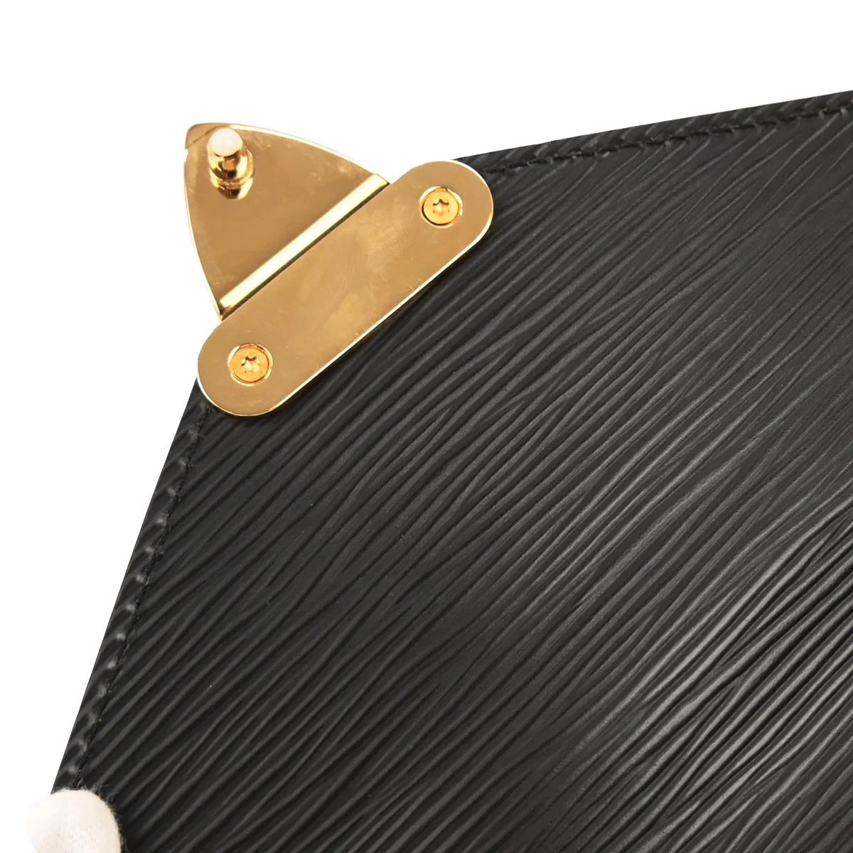 Louis Vuitton 2001 Black Epi Pochette Serie Dragonne Clutch Bag M52612 - Image 7