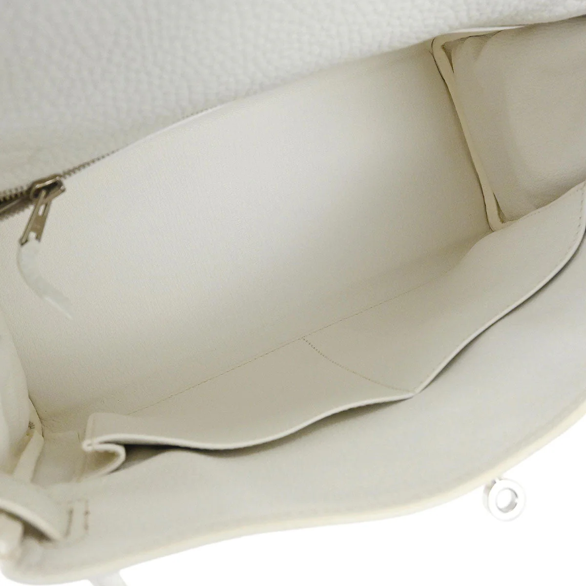 Hermes White Taurillon Clemence Kelly 28 Retourne 2way Shoulder Handbag - Image 8