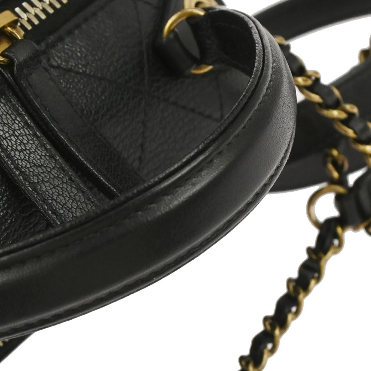 Chanel Black Calfskin Goatskin Coco Curve Vanity Bag 2way Shoulder Handbag - Image 7