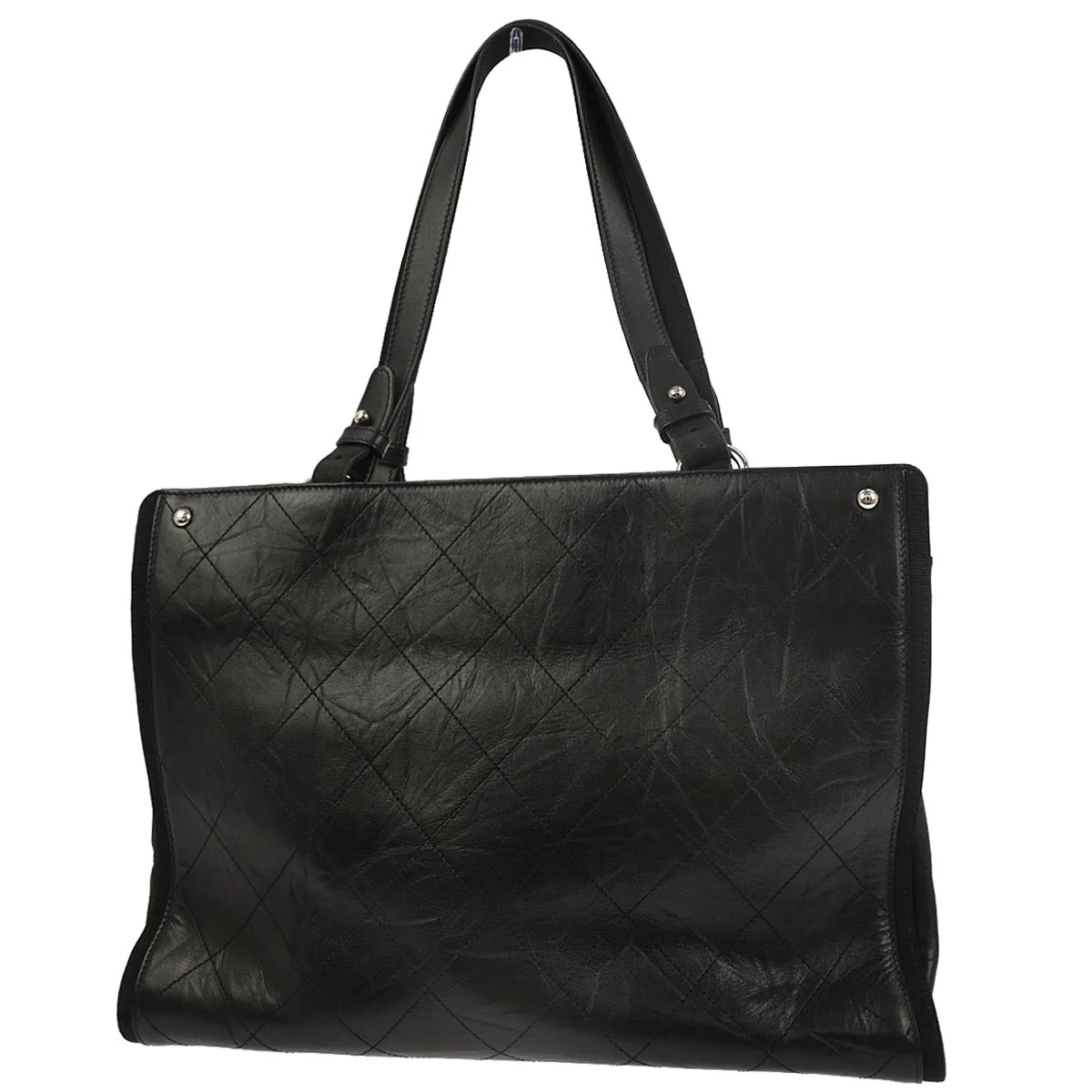 Chanel Black Calfskin Tote Bag - Image 2