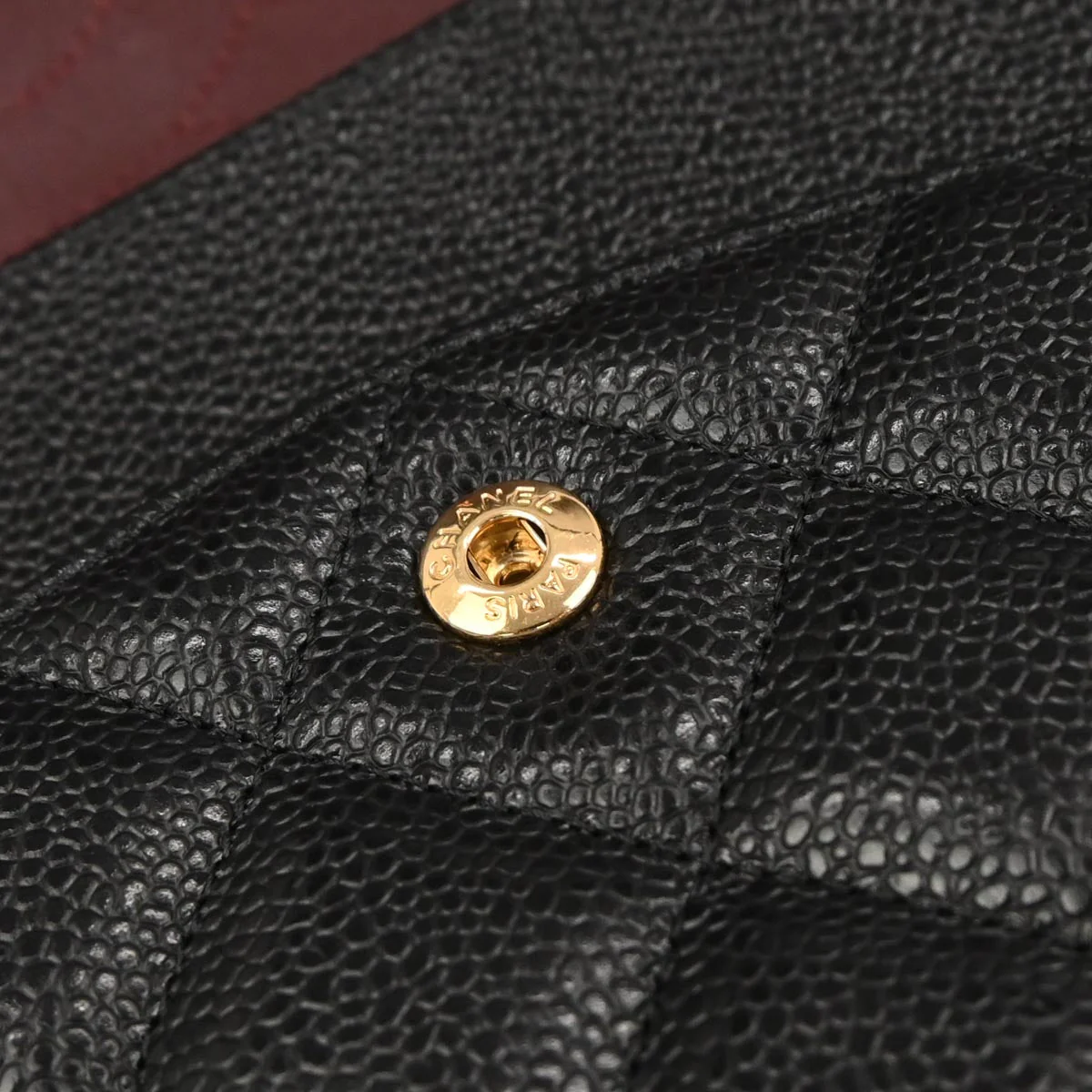 Chanel Black Caviar Skin Classic Double Flap Shoulder Bag - Image 7