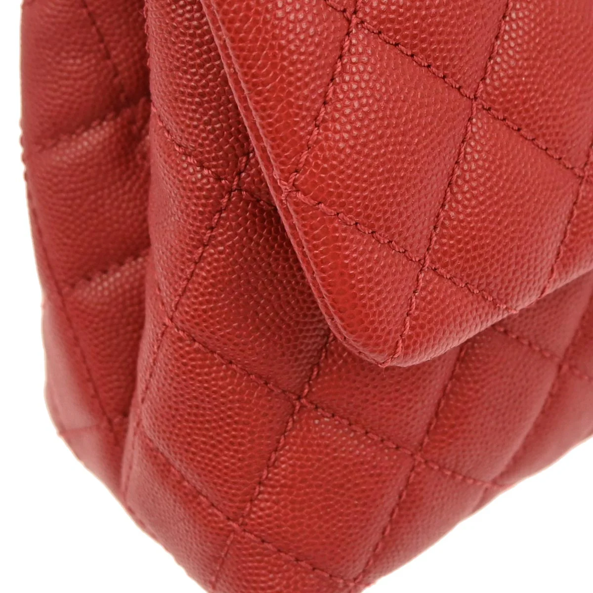 Chanel Red Caviar Coco Handle 2way Shoulder Handbag - Image 3
