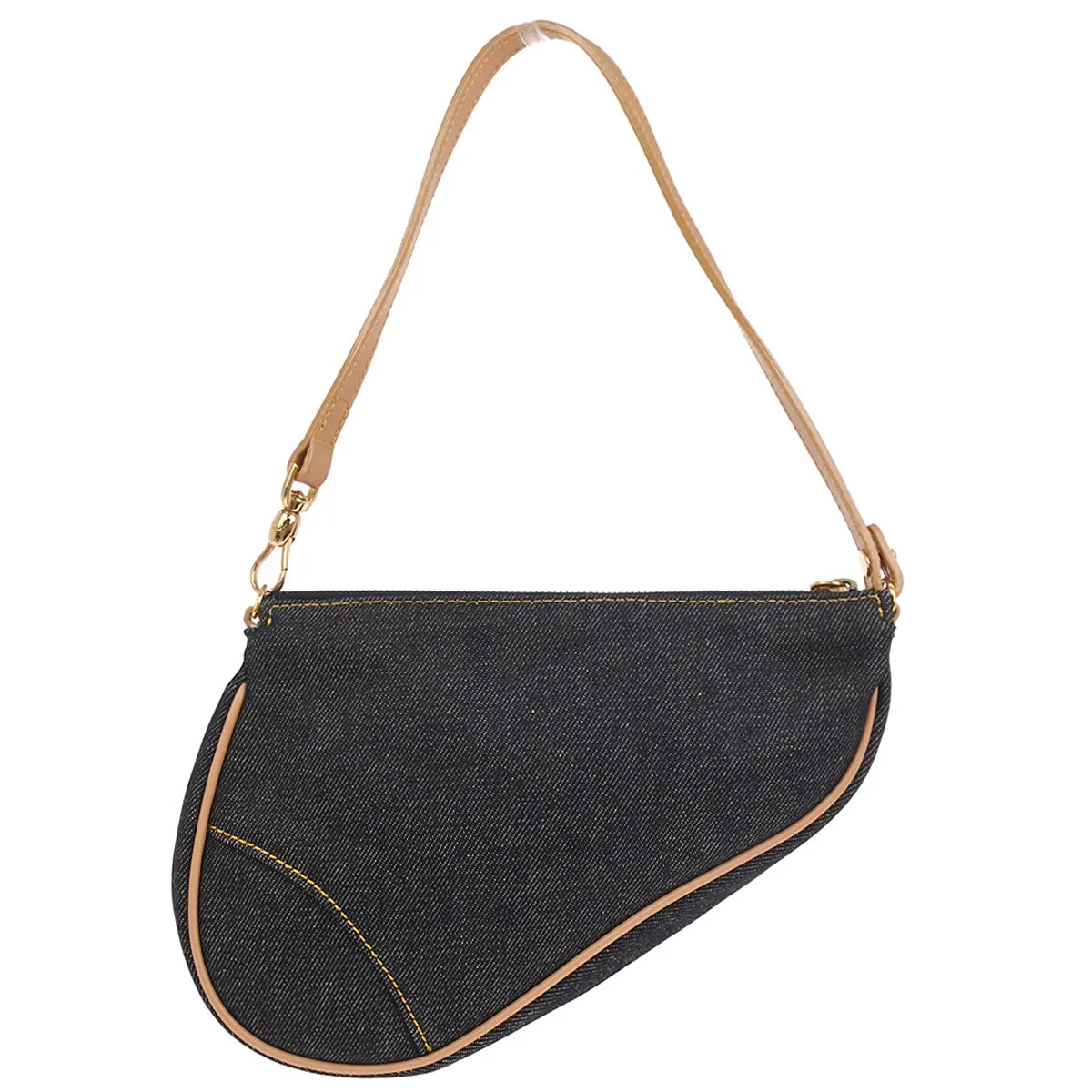 Christian Dior Navy Denim Saddle Handbag