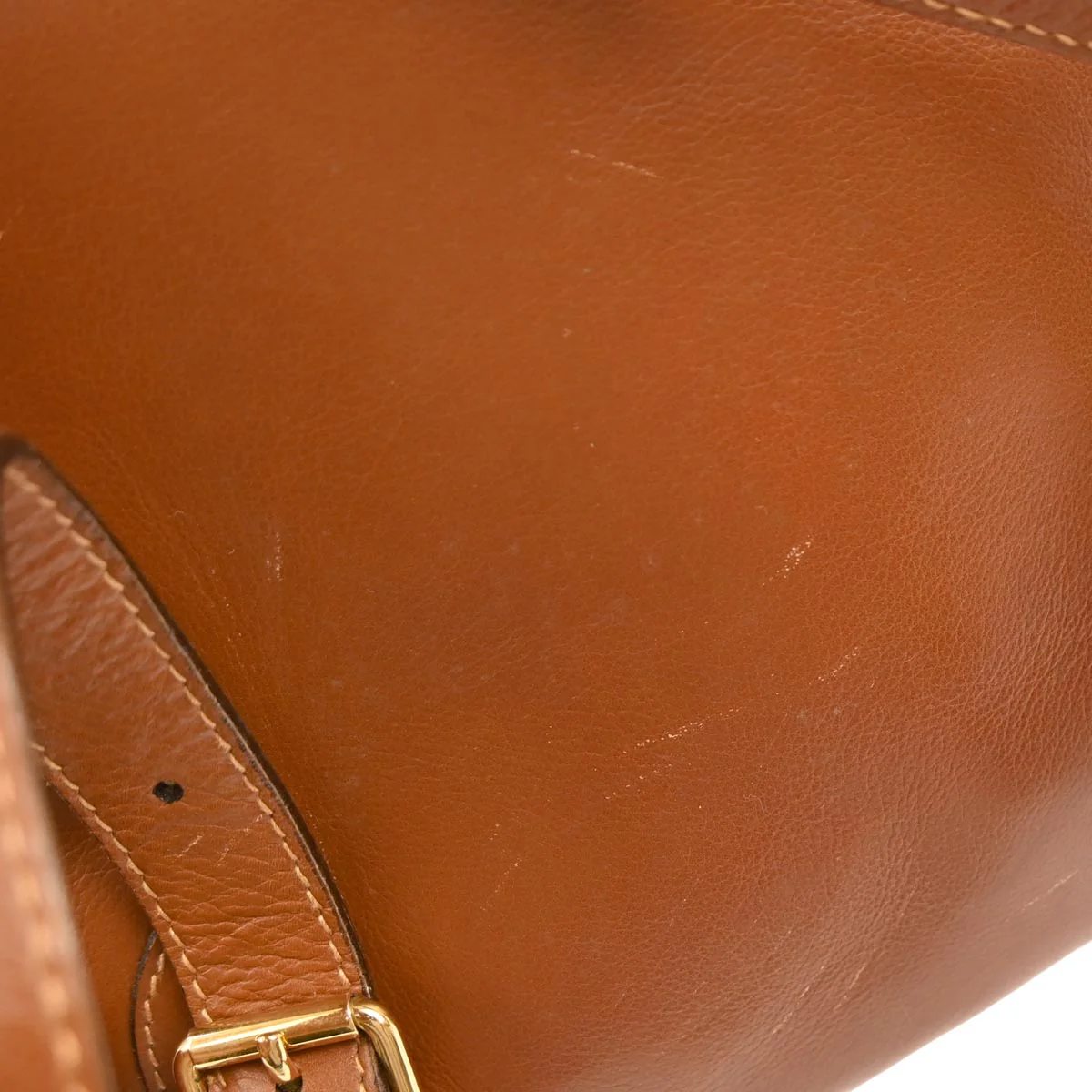 Gucci Brown Leather Bamboo Backpack - Image 3