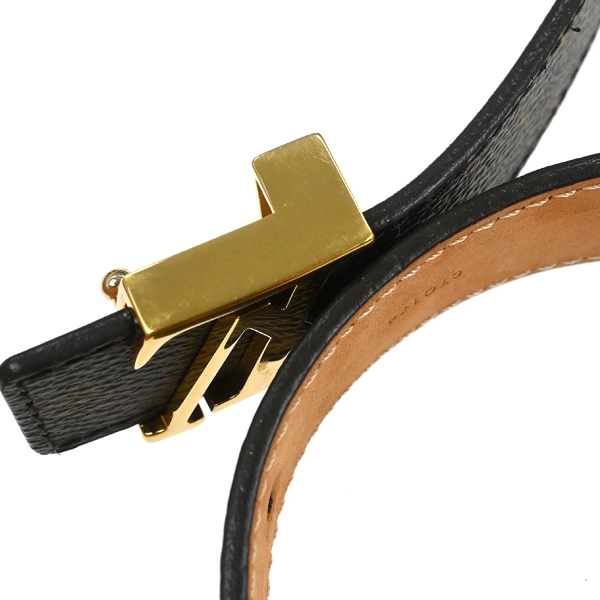Louis Vuitton 2014 Monogram Ceinture LV Initial Belt M9781W #80/32 Small Good - Image 6