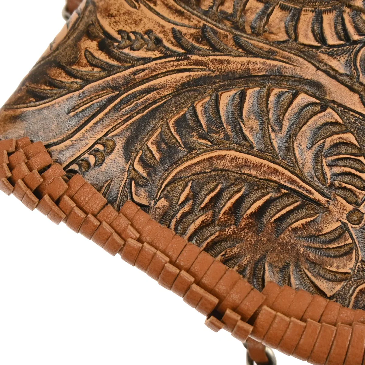 Chanel 2014 Brown Embossed Leather Paris-Dallas Holster Shoulder Bag - Image 6