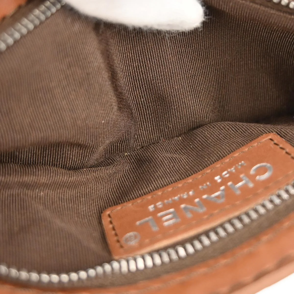 Chanel 2014 Brown Embossed Leather Paris-Dallas Holster Shoulder Bag - Image 8
