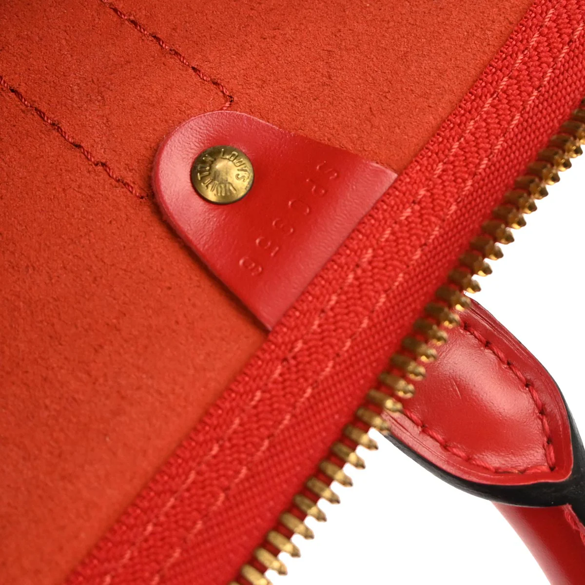 Louis Vuitton 1996 Red Epi Keepall 45 Travel Handbag M42977 - Image 10