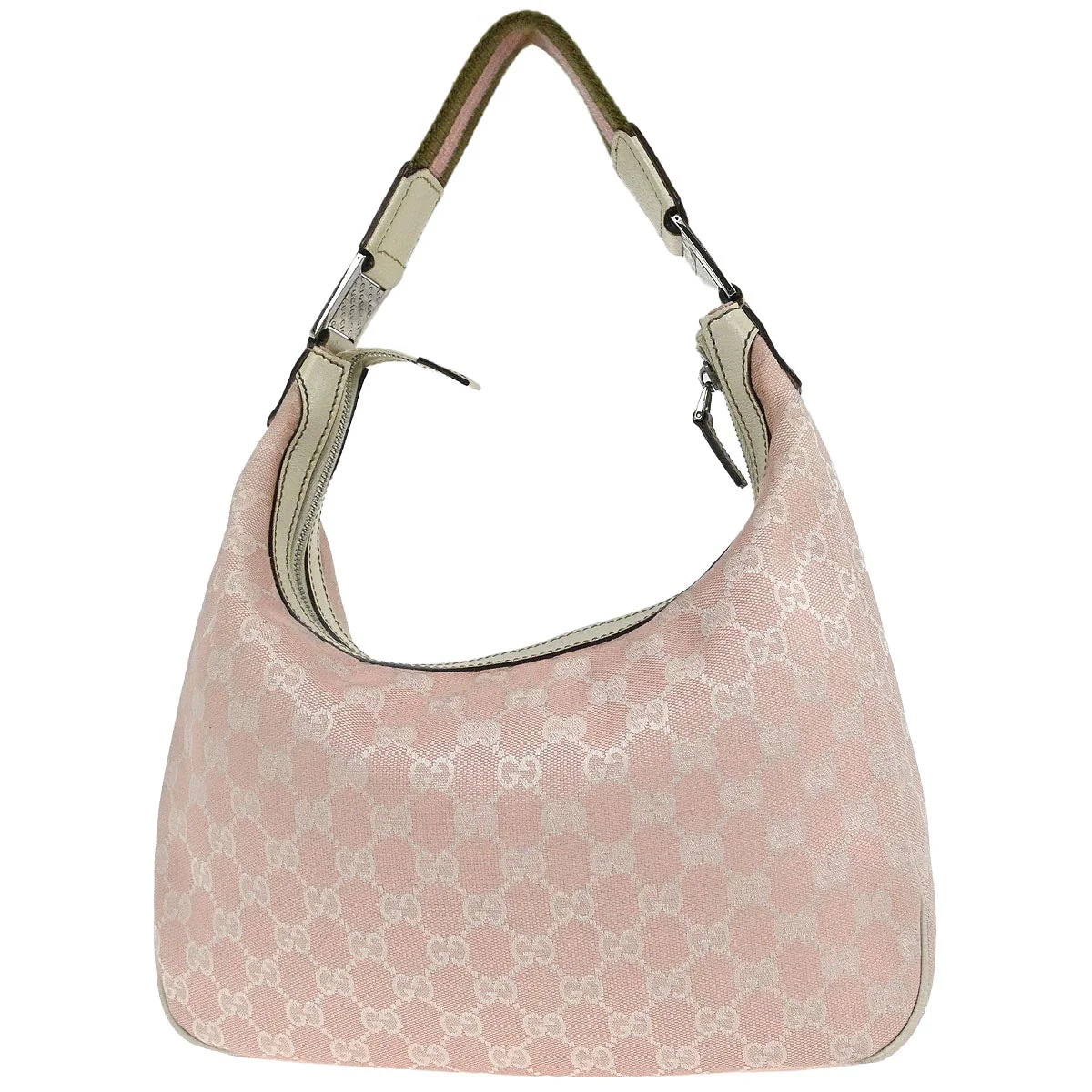 Gucci Pink Canvas GG Handbag - Image 2