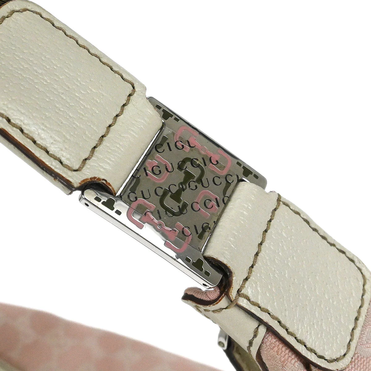 Gucci Pink Canvas GG Handbag - Image 5
