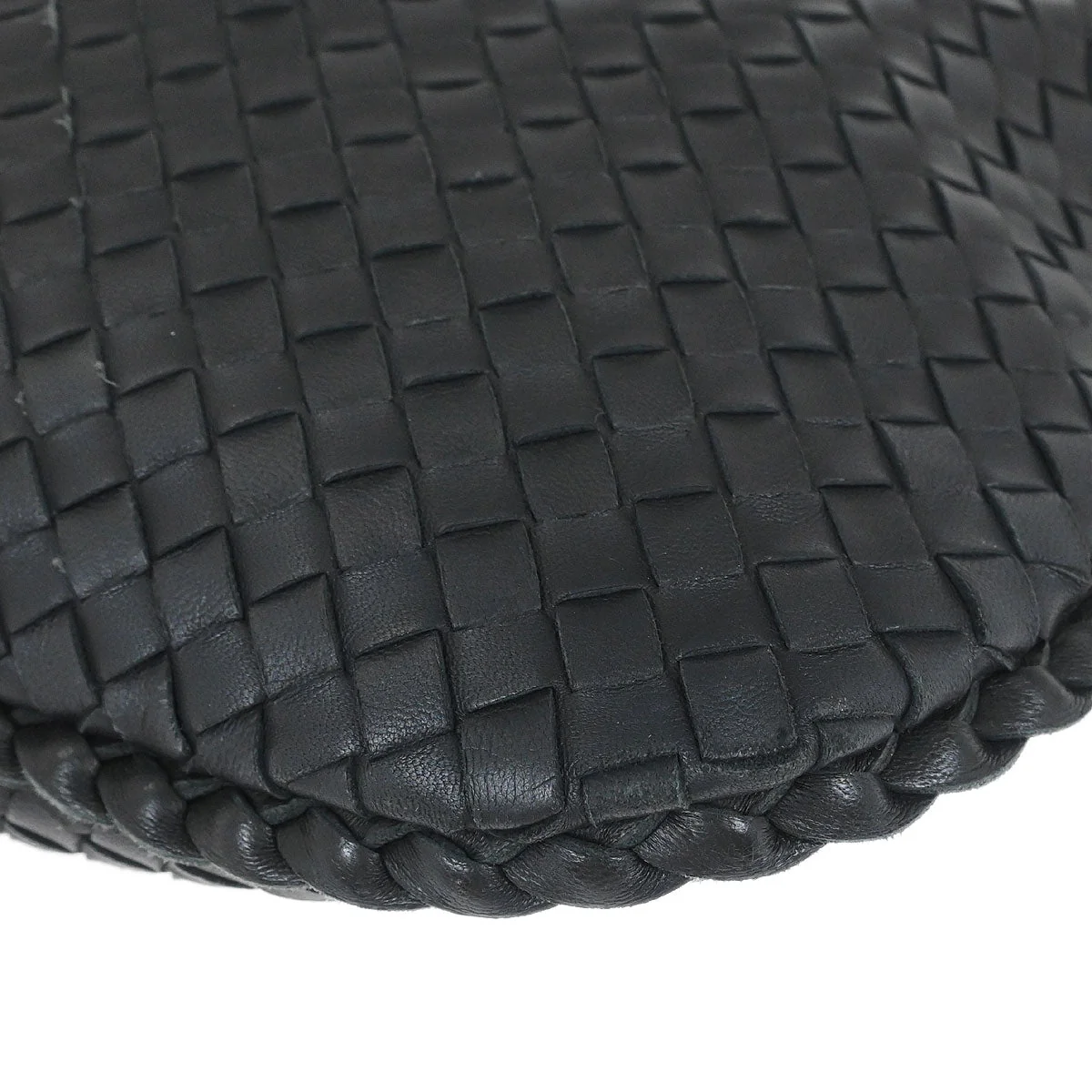 Bottega Veneta Black Lambskin Intrecciato Hobo Handbag - Image 3