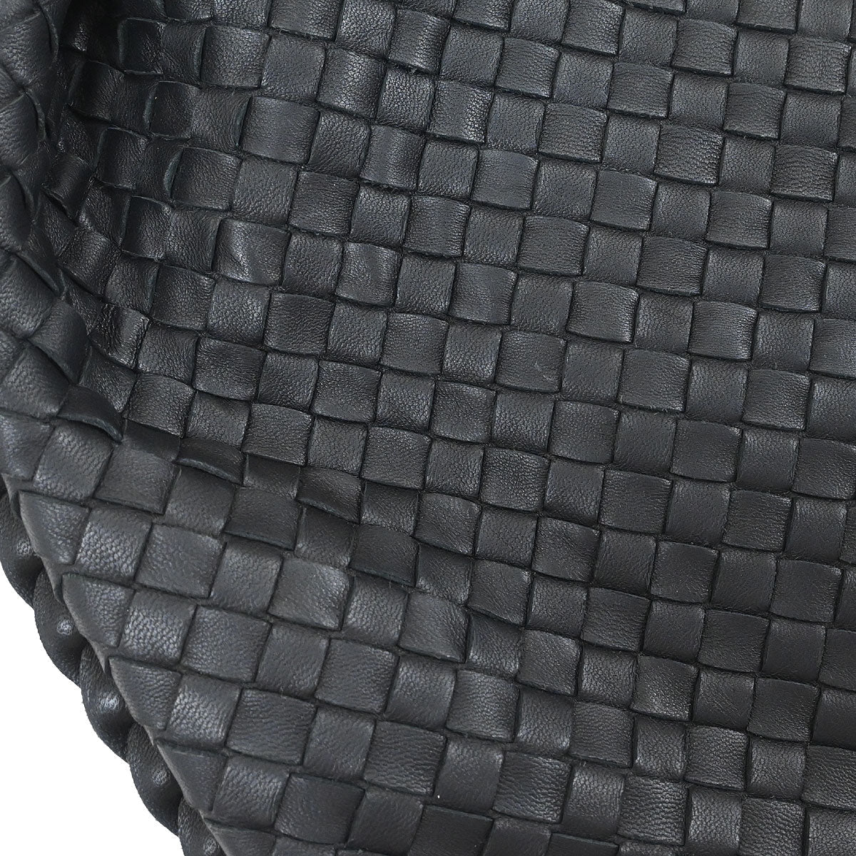 Bottega Veneta Black Lambskin Intrecciato Hobo Handbag - Image 6