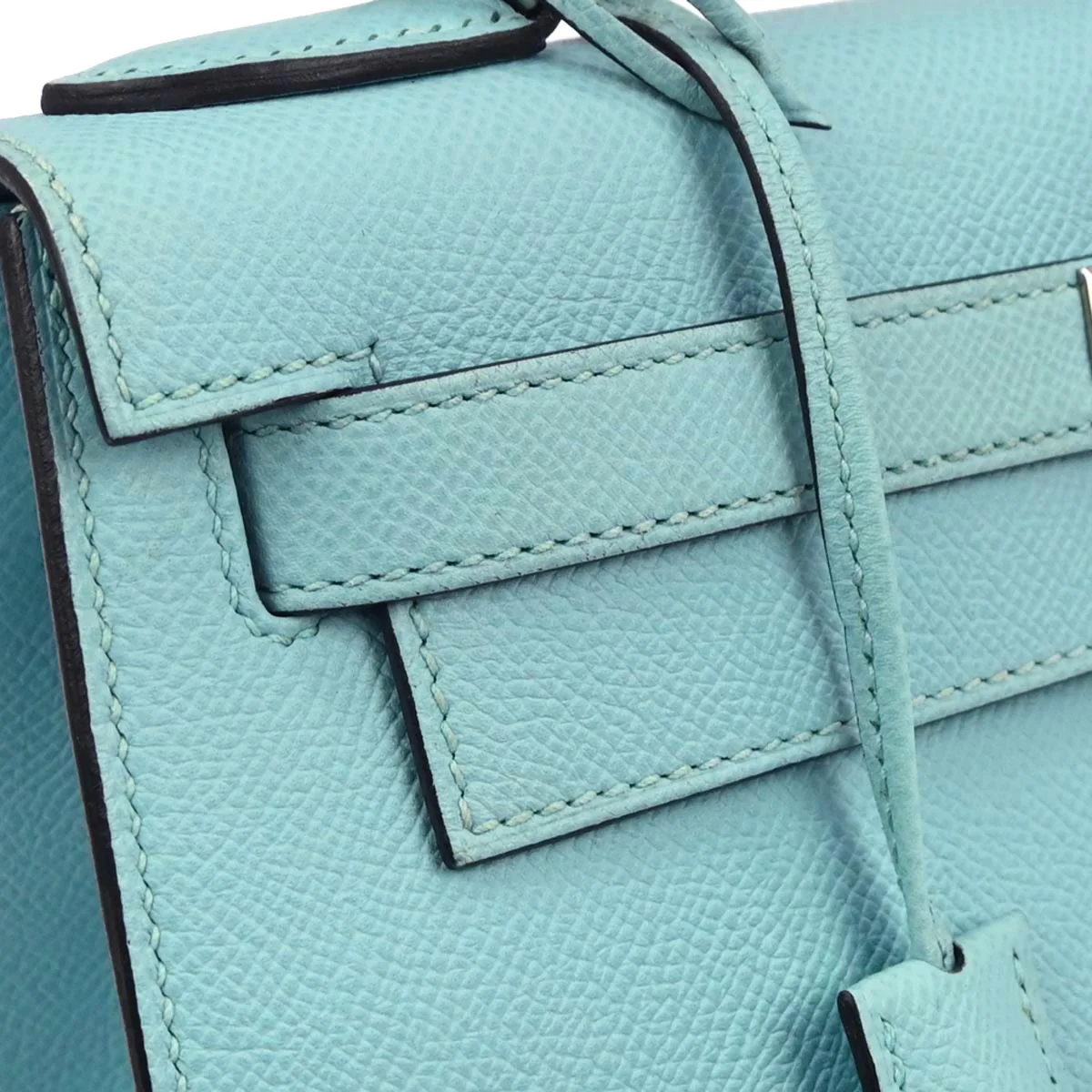 Hermes Blue Atoll Epsom Kelly 28 Sellier 2way Shoulder Handbag - Image 3